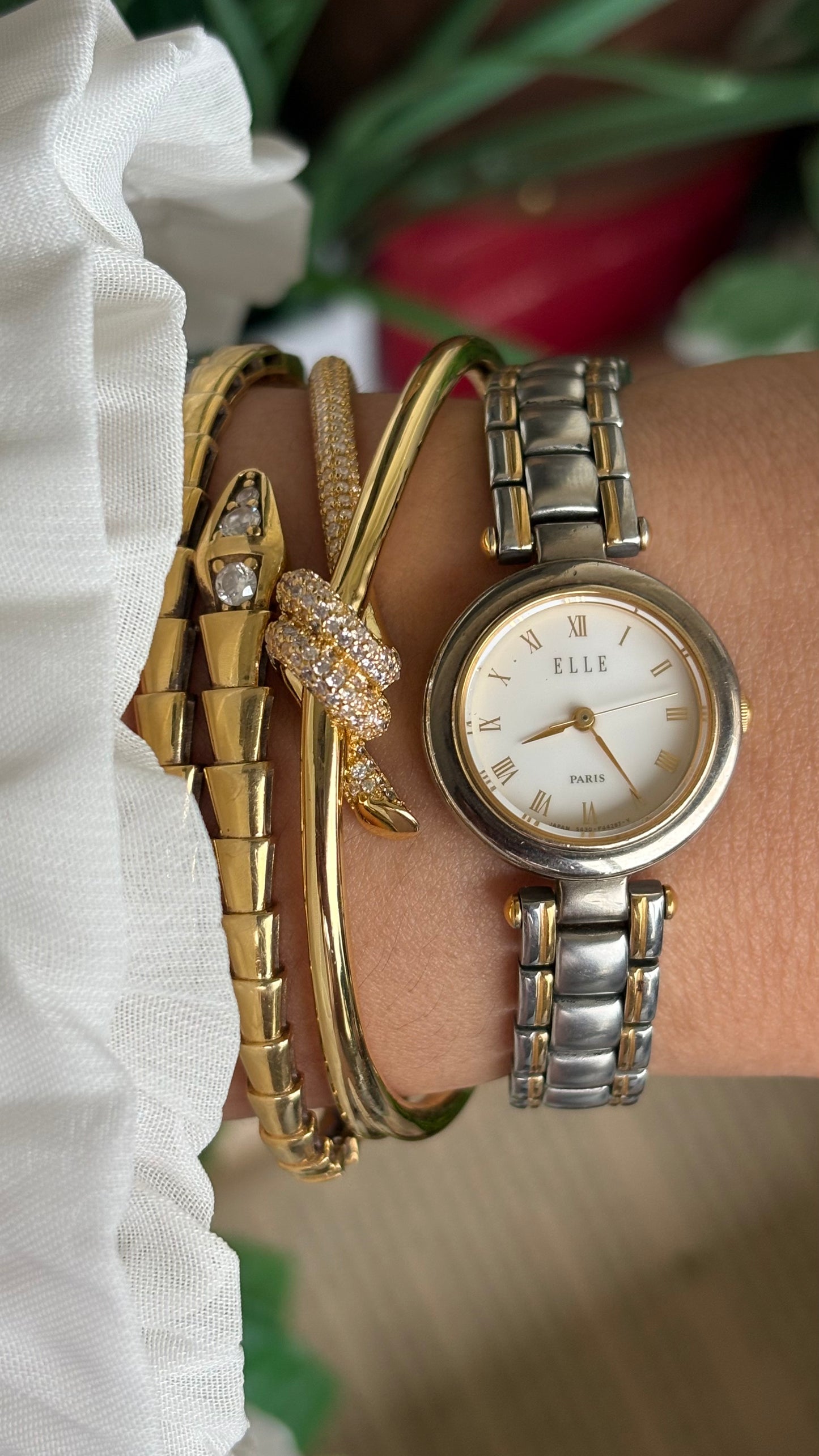 Vintage Elle Paris Watch in Two-Tone