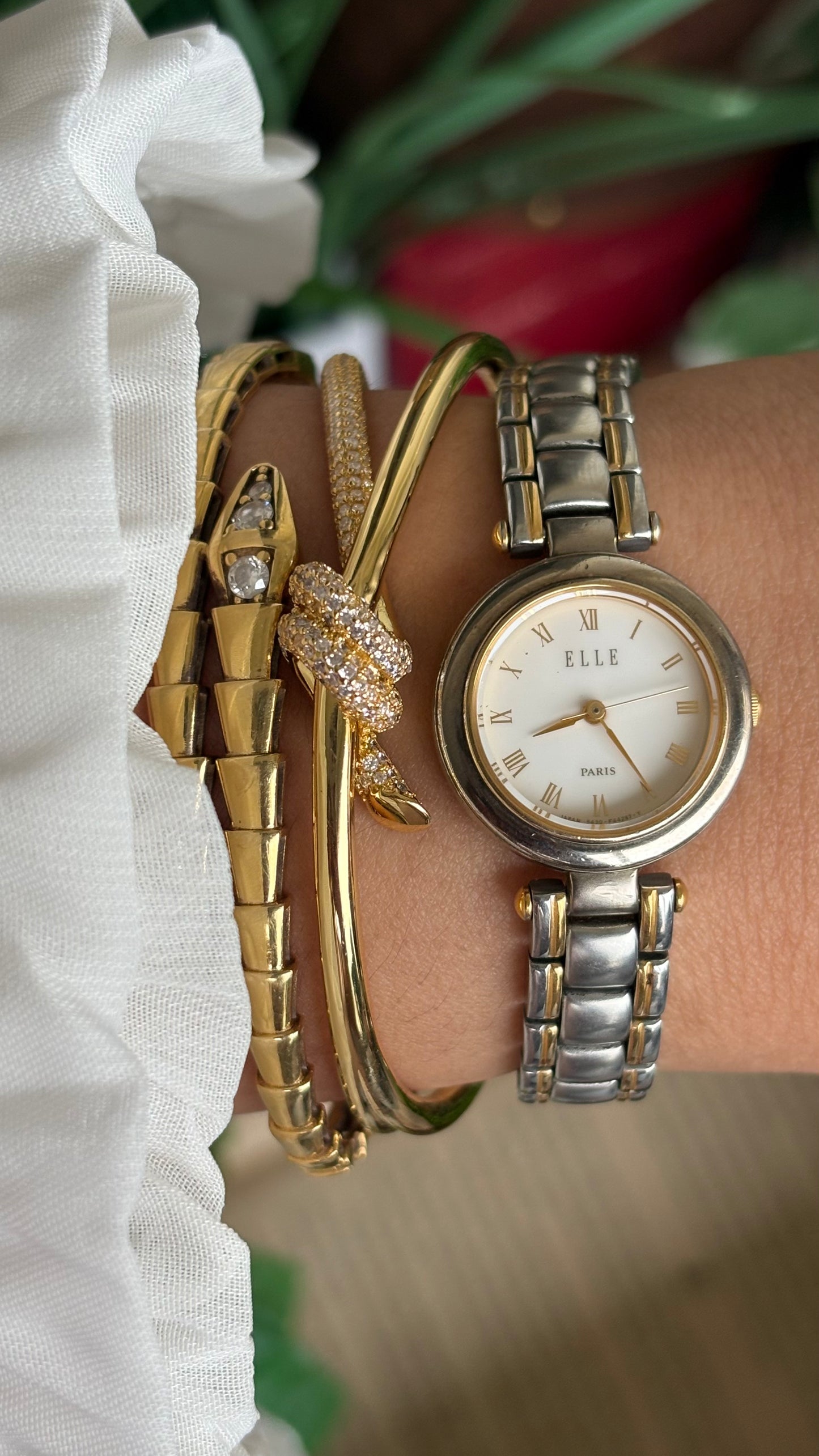 Vintage Elle Paris Watch in Two-Tone