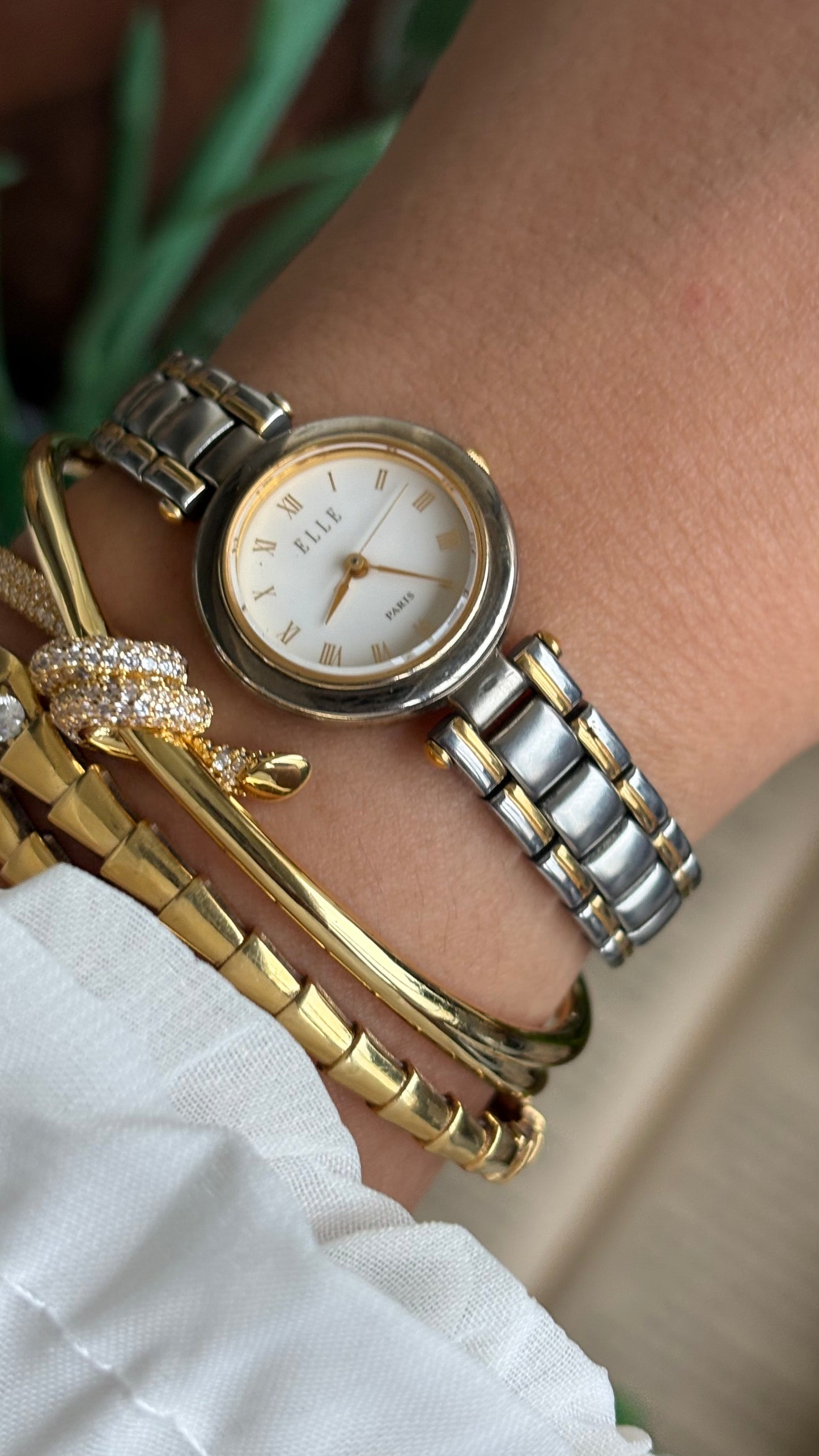 Vintage Elle Paris Watch in Two-Tone