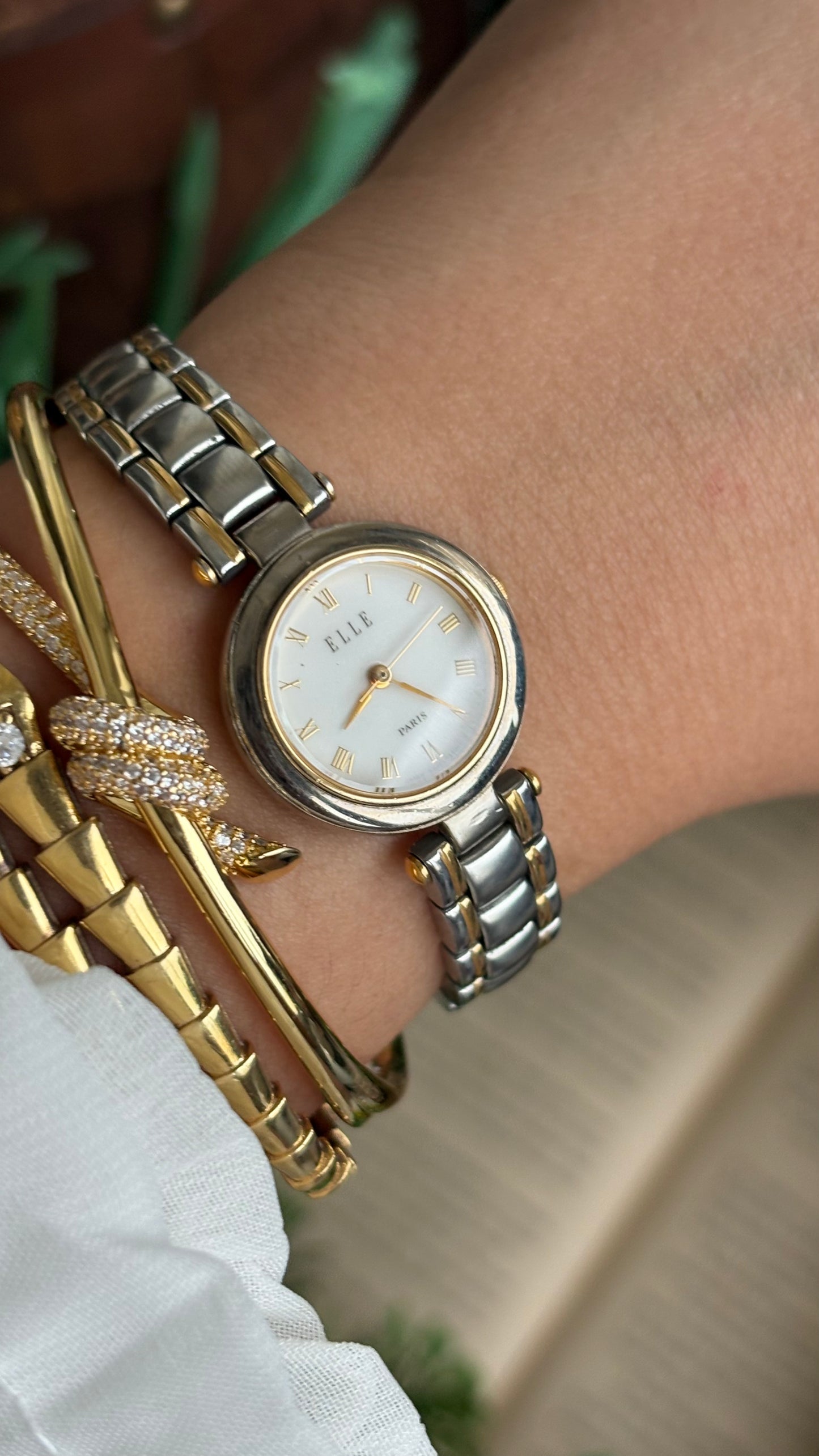 Vintage Elle Paris Watch in Two-Tone
