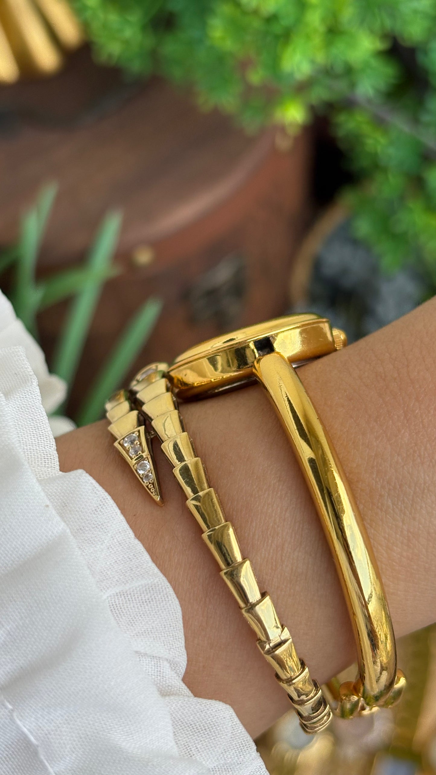Extremely Rare Vintage Anne Klein II Watch in Gold Tone Roman Dial