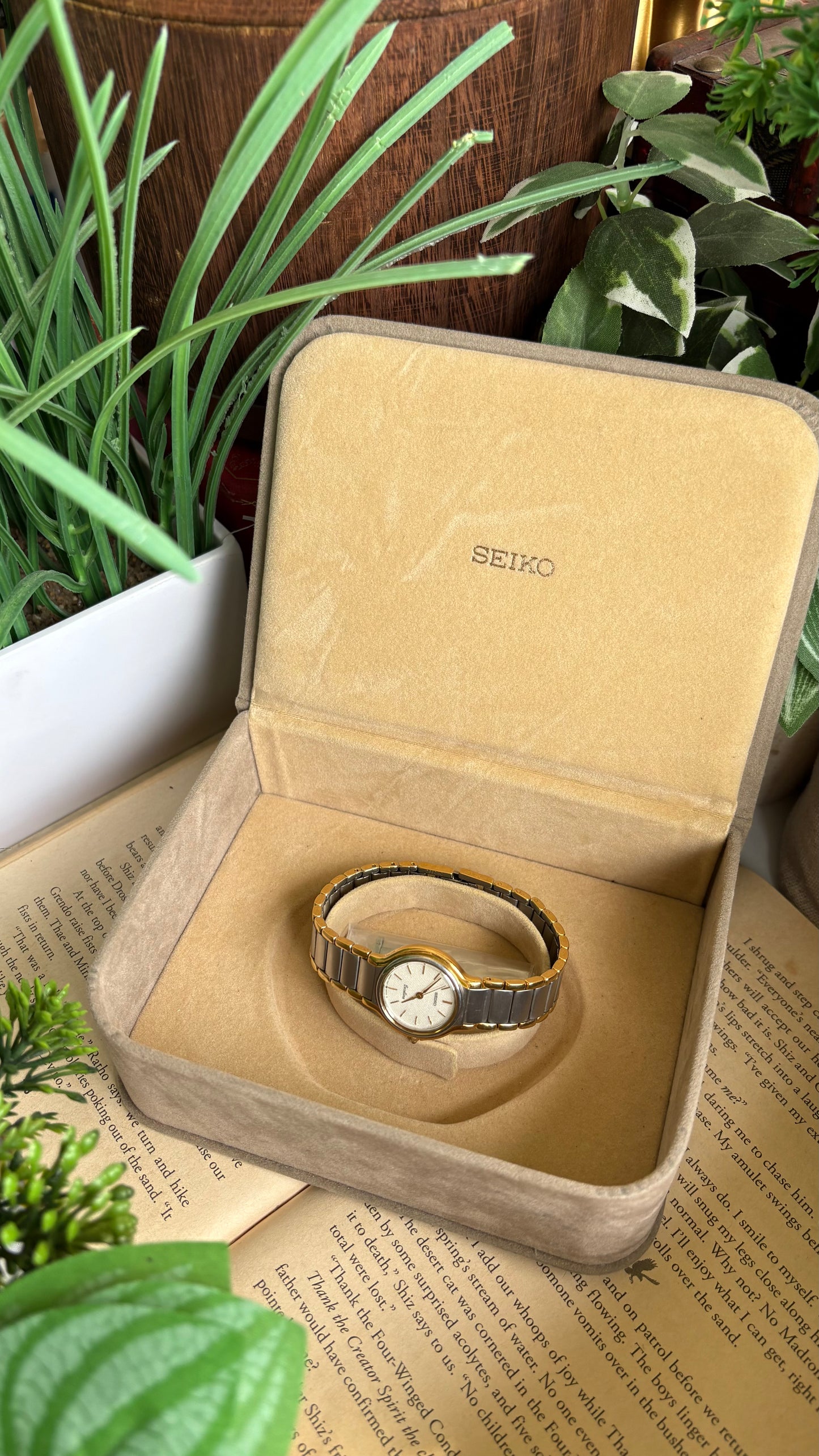 Vintage Seiko Exceline Watch in Two-Tone with Original Box