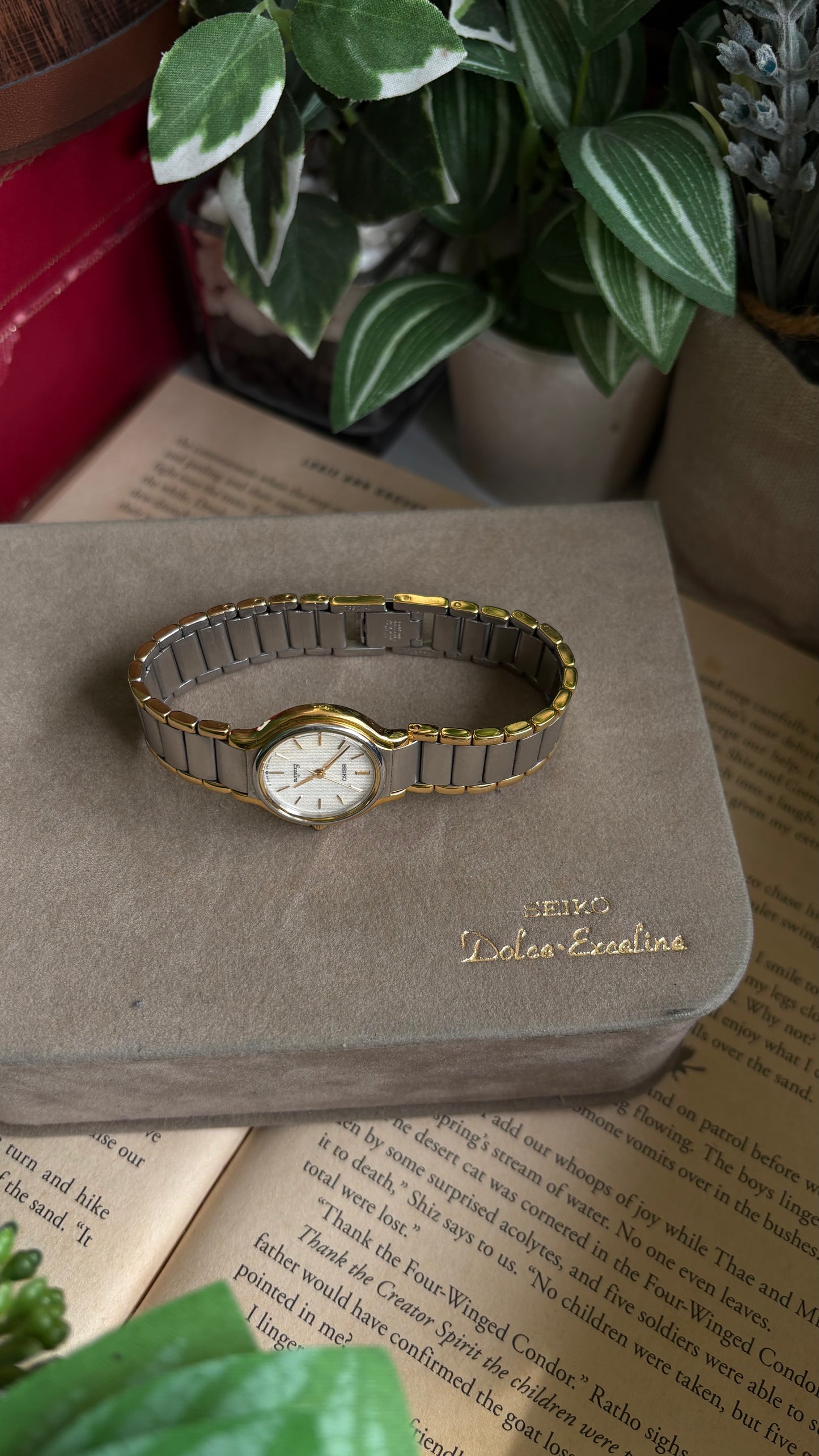 Vintage Seiko Exceline Watch in Two-Tone with Original Box