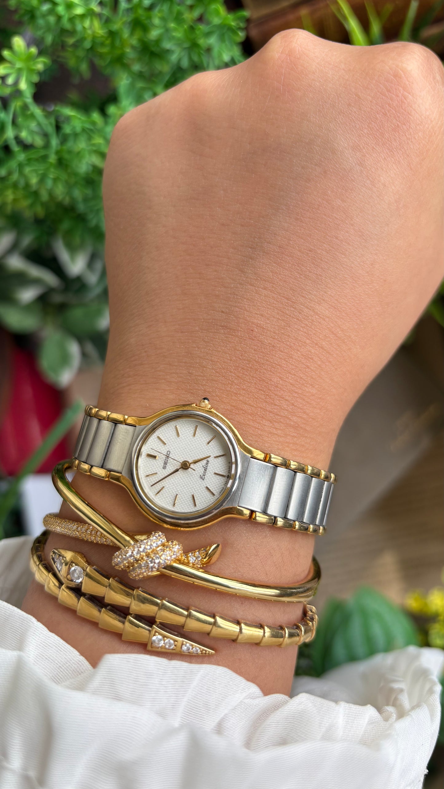 Vintage Seiko Exceline Watch in Two-Tone with Original Box