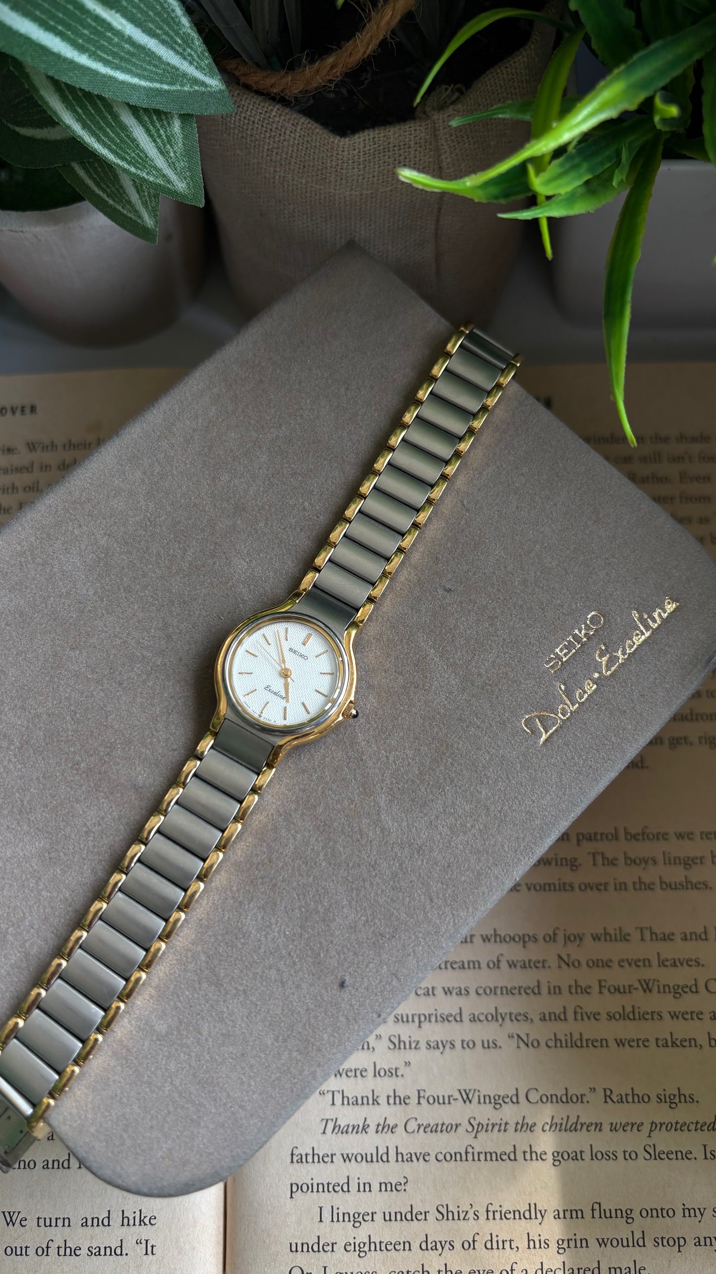 Vintage Seiko Exceline Watch in Two-Tone with Original Box