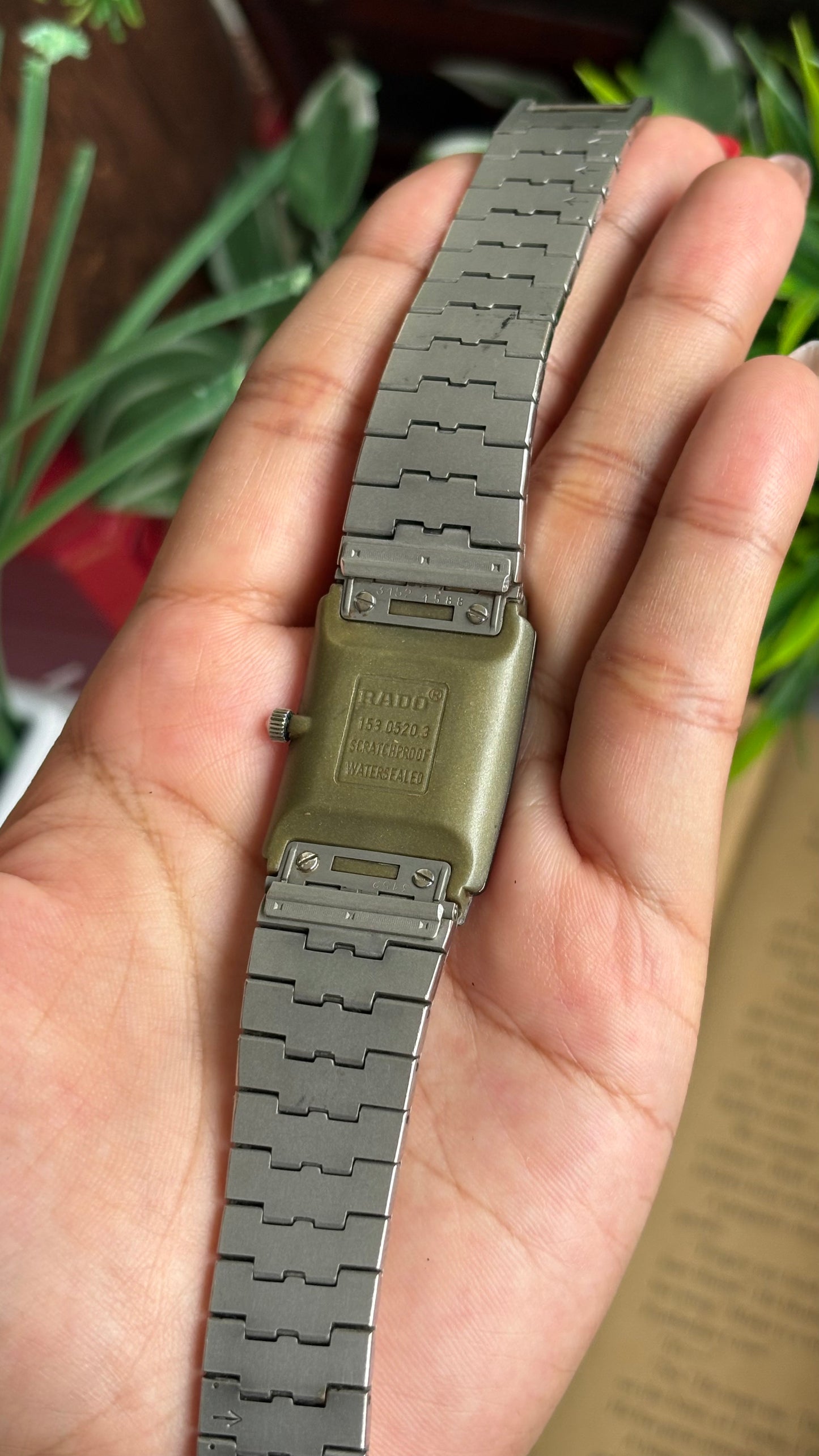 Vintage RADO DiaStar Watch in Silver Tone Yellow Dial
