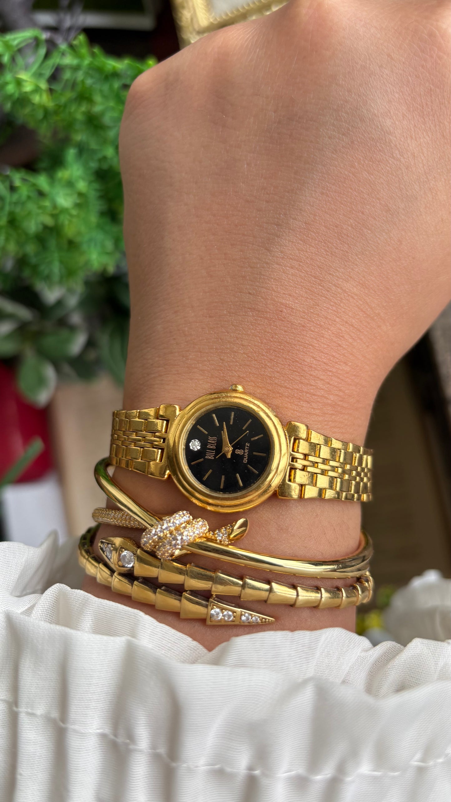 Vintage Bill Blass Watch in Gold Tone