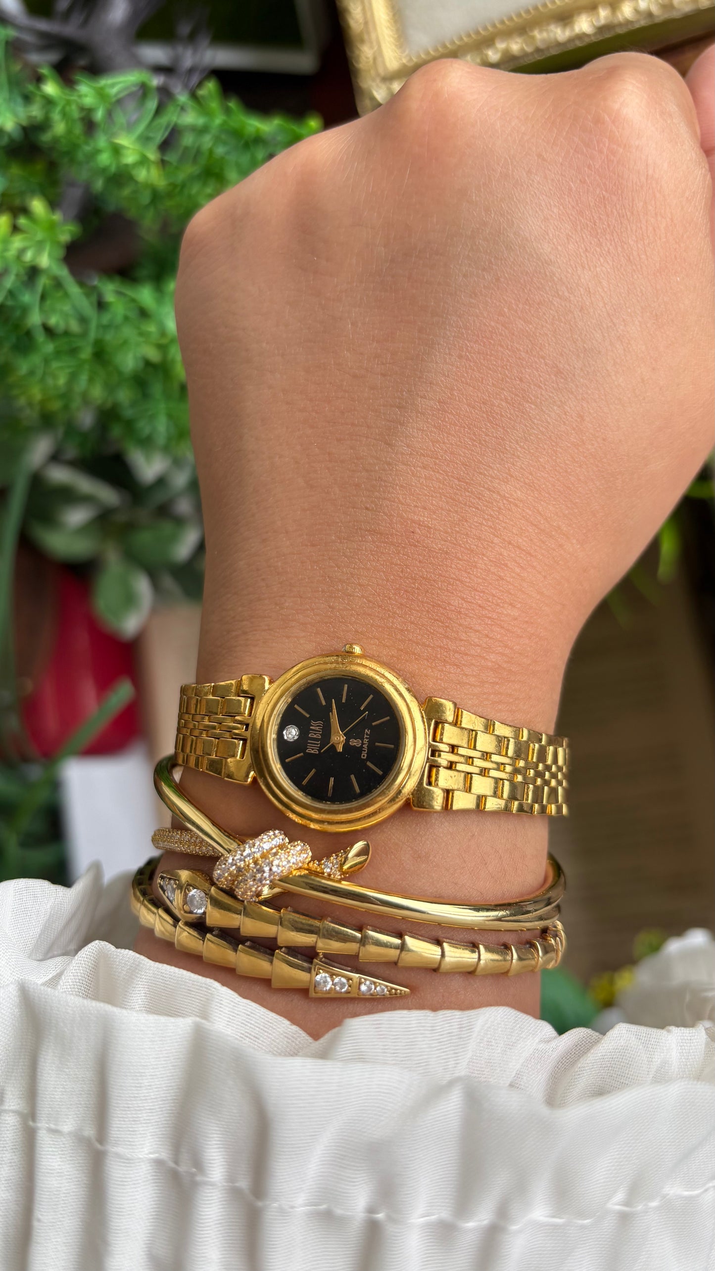 Vintage Bill Blass Watch in Gold Tone