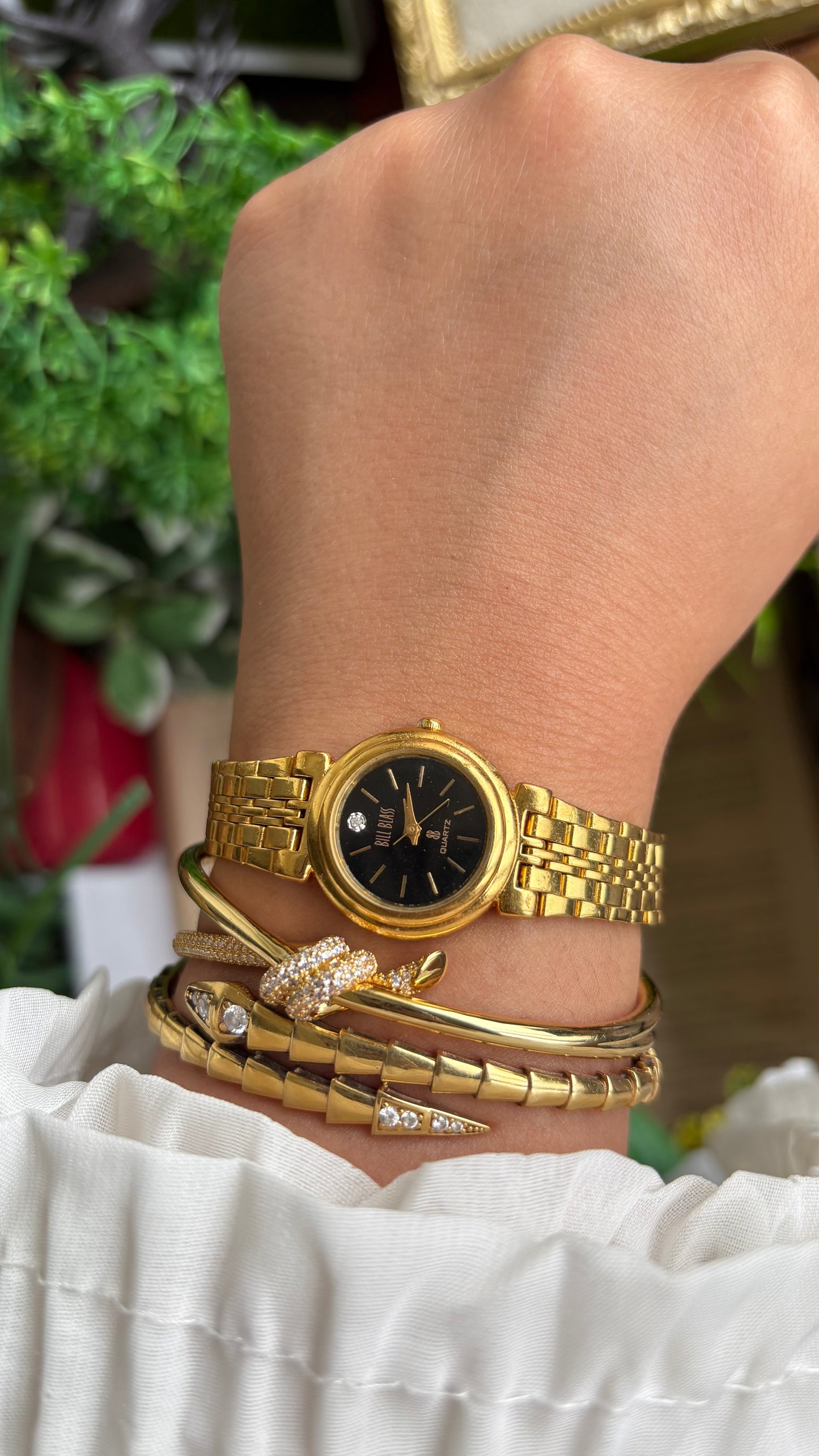 Vintage Bill Blass Watch in Gold Tone