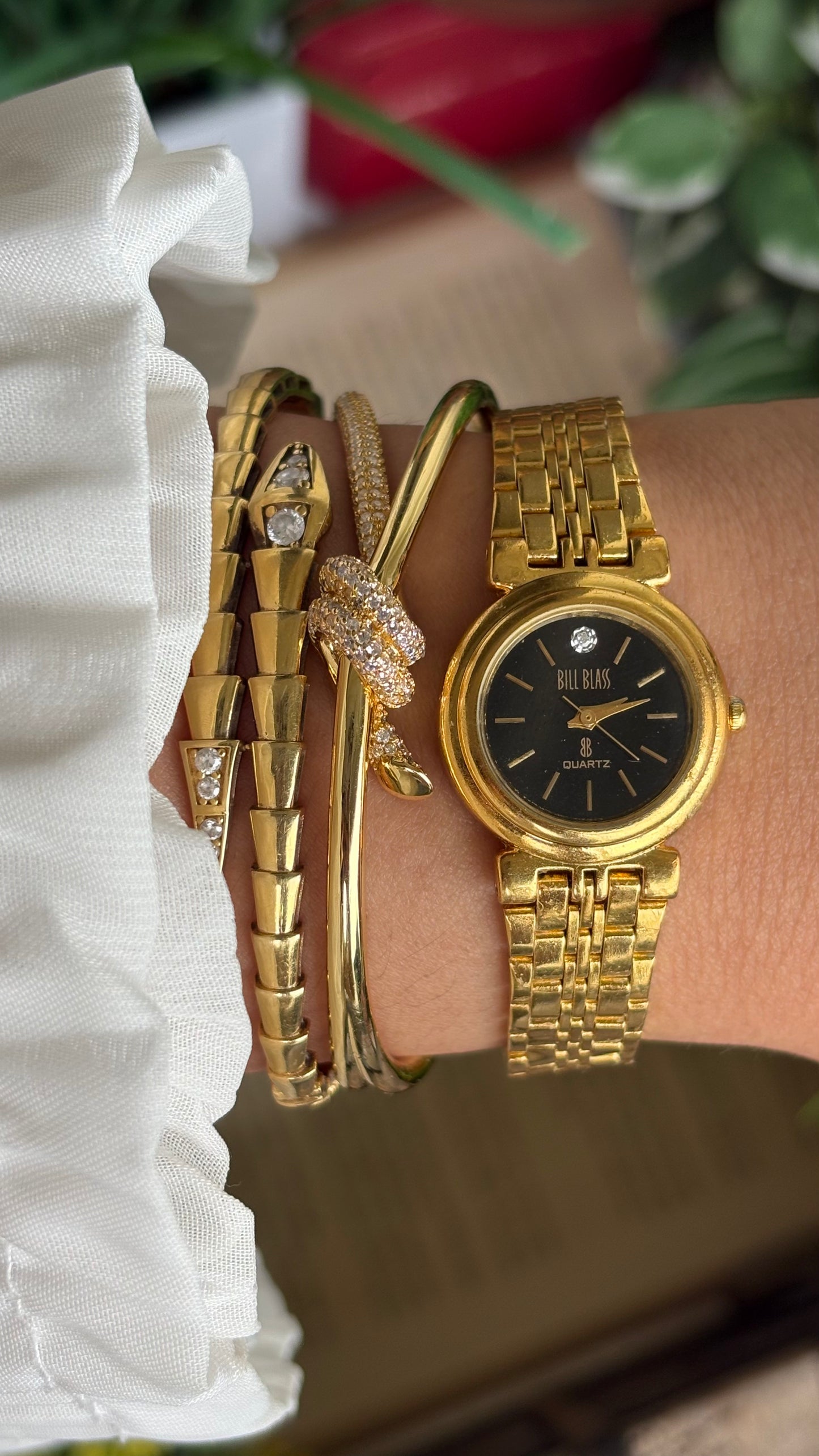 Vintage Bill Blass Watch in Gold Tone