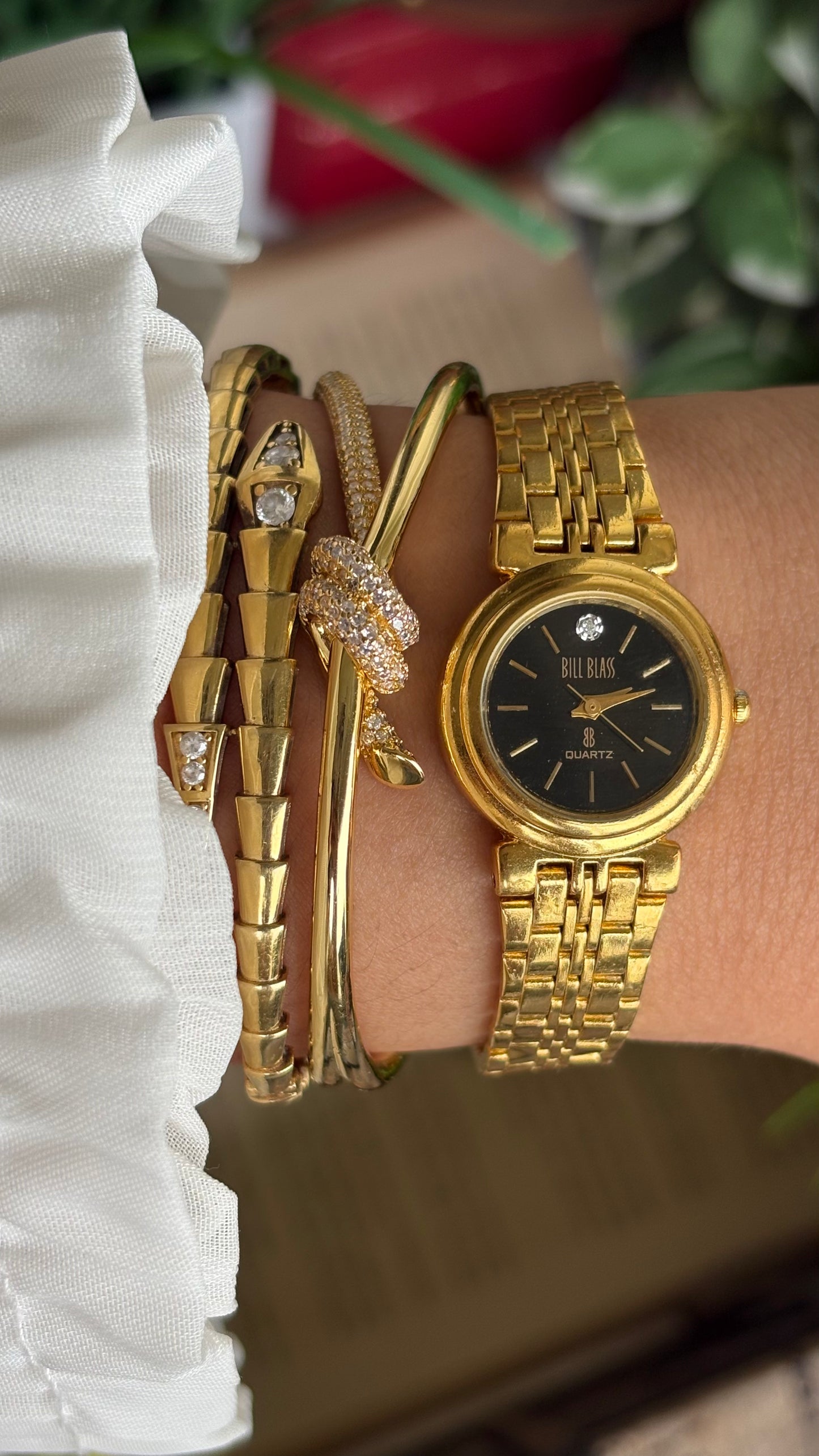 Vintage Bill Blass Watch in Gold Tone