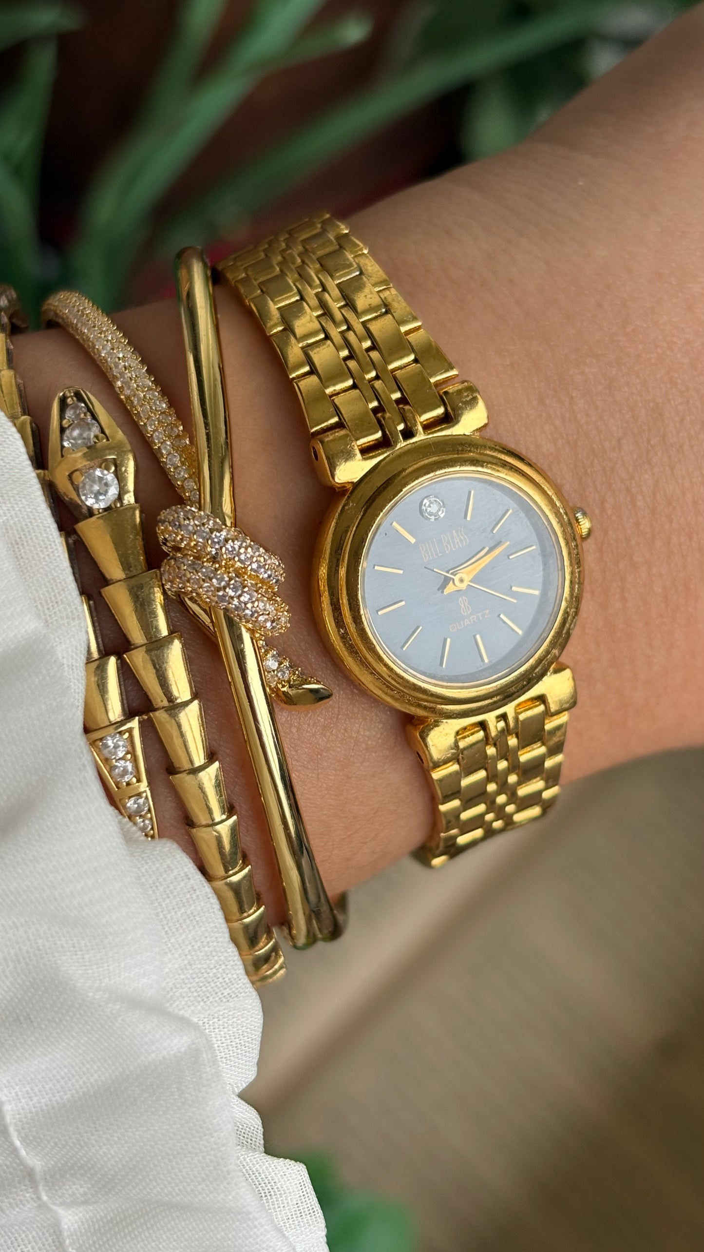 Vintage Bill Blass Watch in Gold Tone