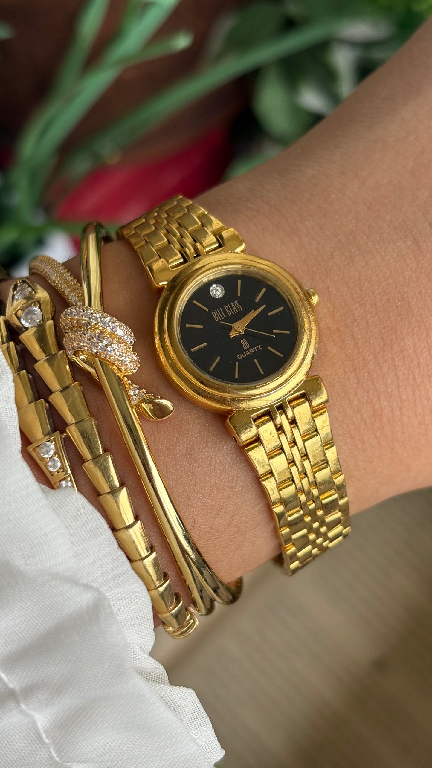 Vintage Bill Blass Watch in Gold Tone