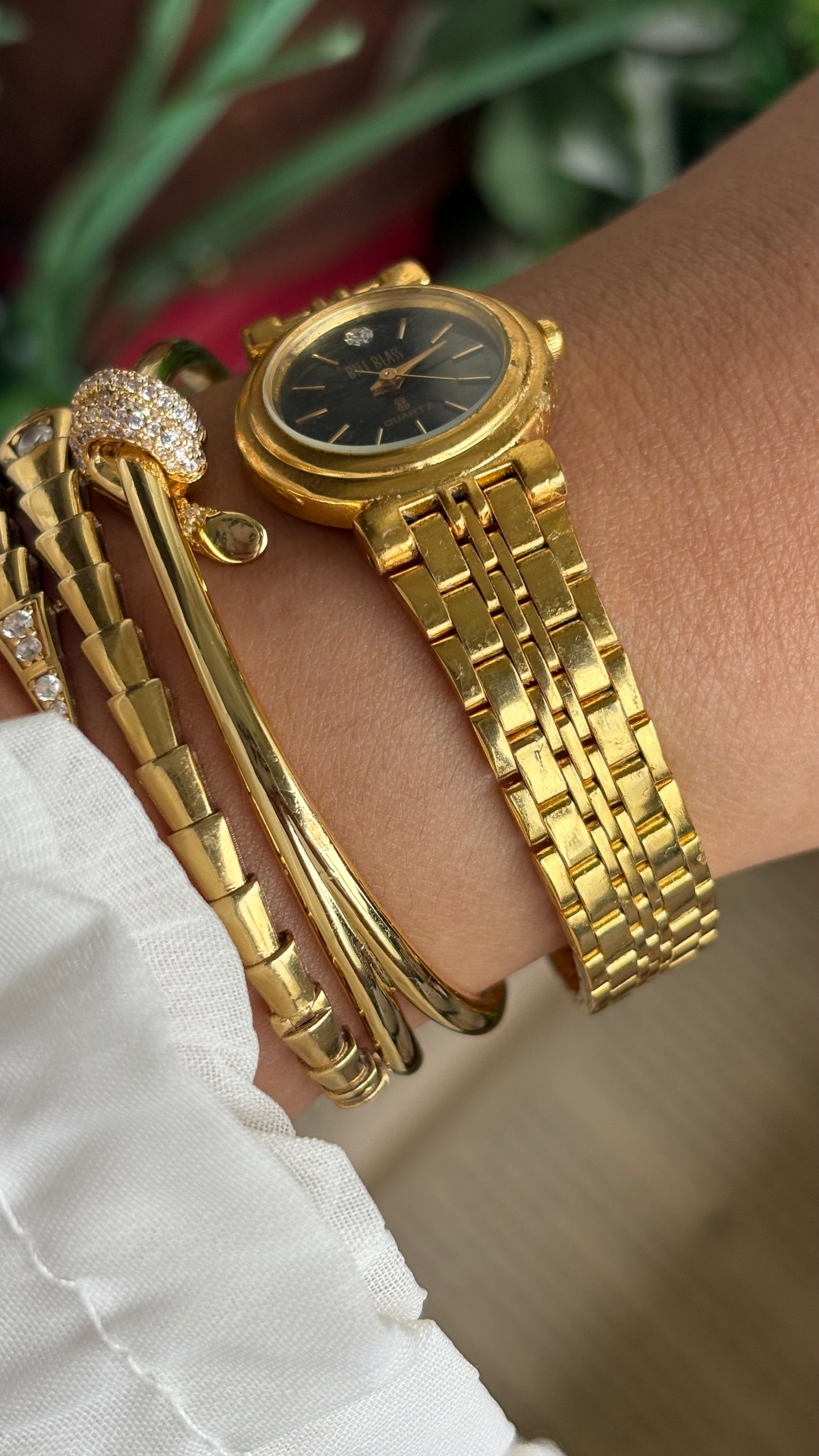 Vintage Bill Blass Watch in Gold Tone