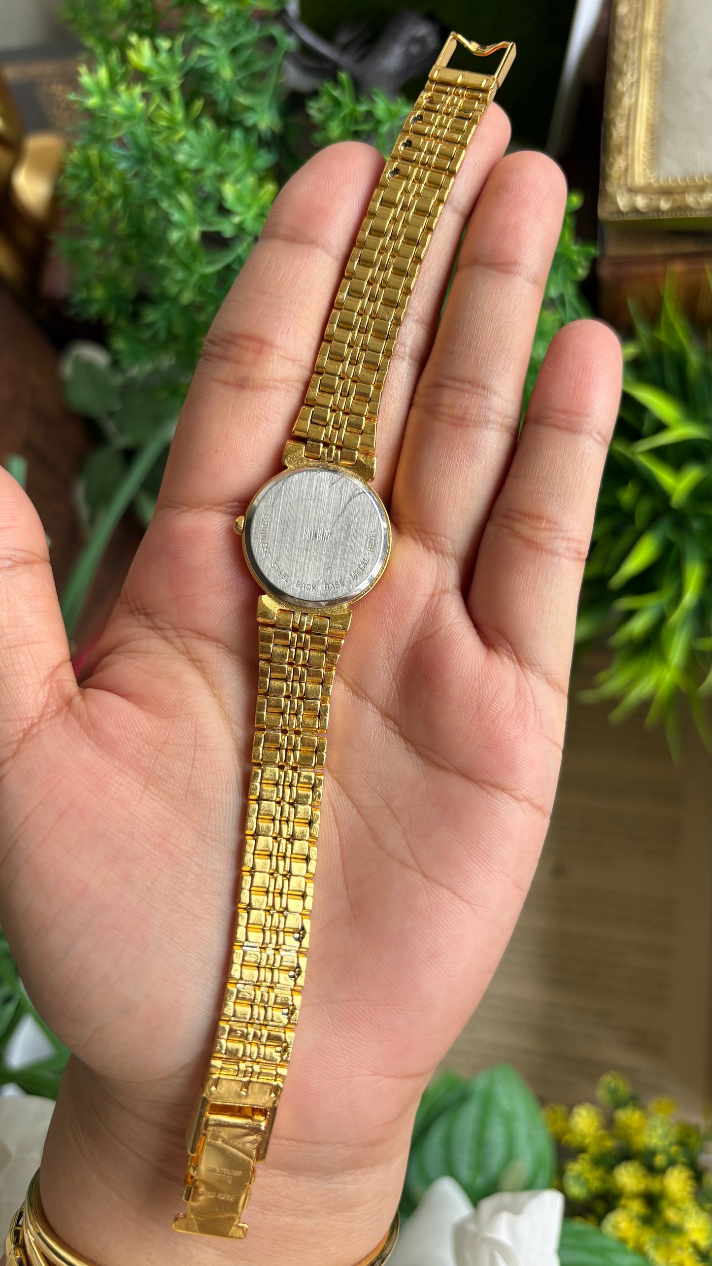 Vintage Bill Blass Watch in Gold Tone