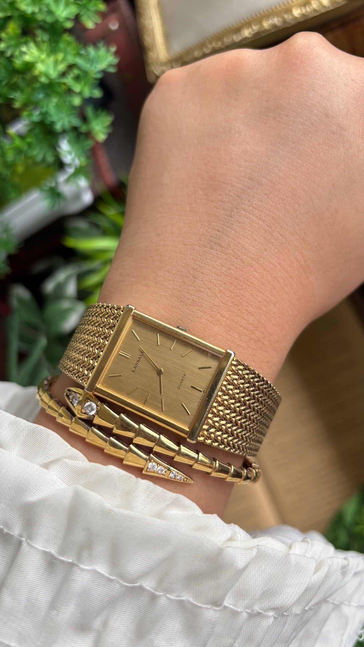 Extremely Rare Vintage Seiko Lassale Dress Watch in Gold Tone
