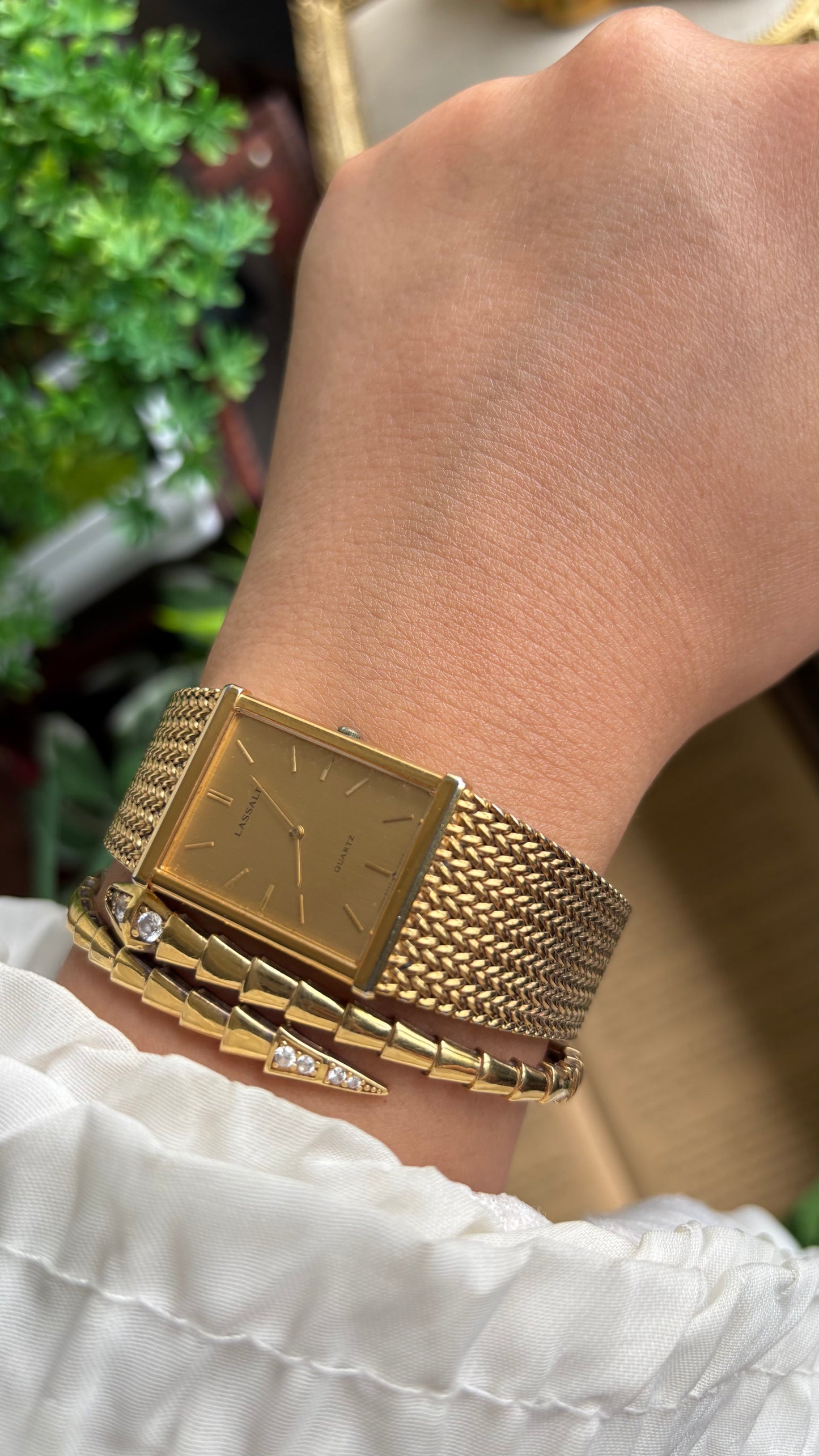 Extremely Rare Vintage Seiko Lassale Dress Watch in Gold Tone