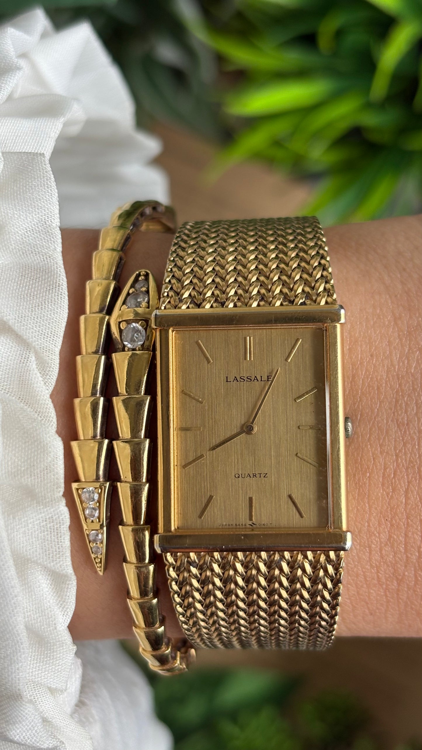 Extremely Rare Vintage Seiko Lassale Dress Watch in Gold Tone