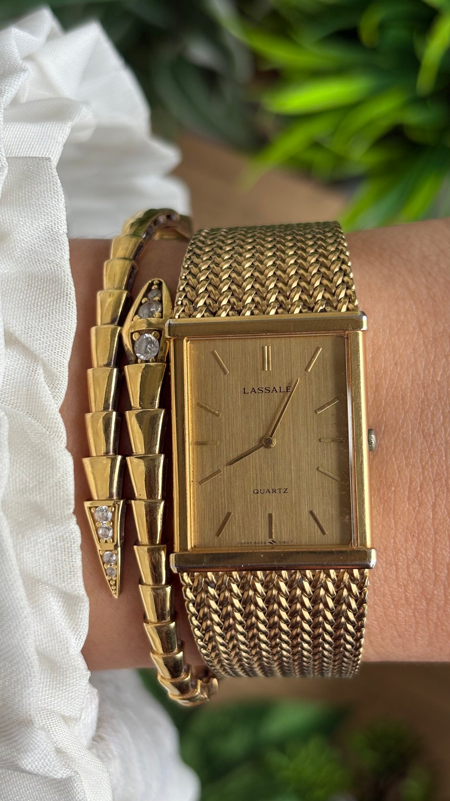 Extremely Rare Vintage Seiko Lassale Dress Watch in Gold Tone