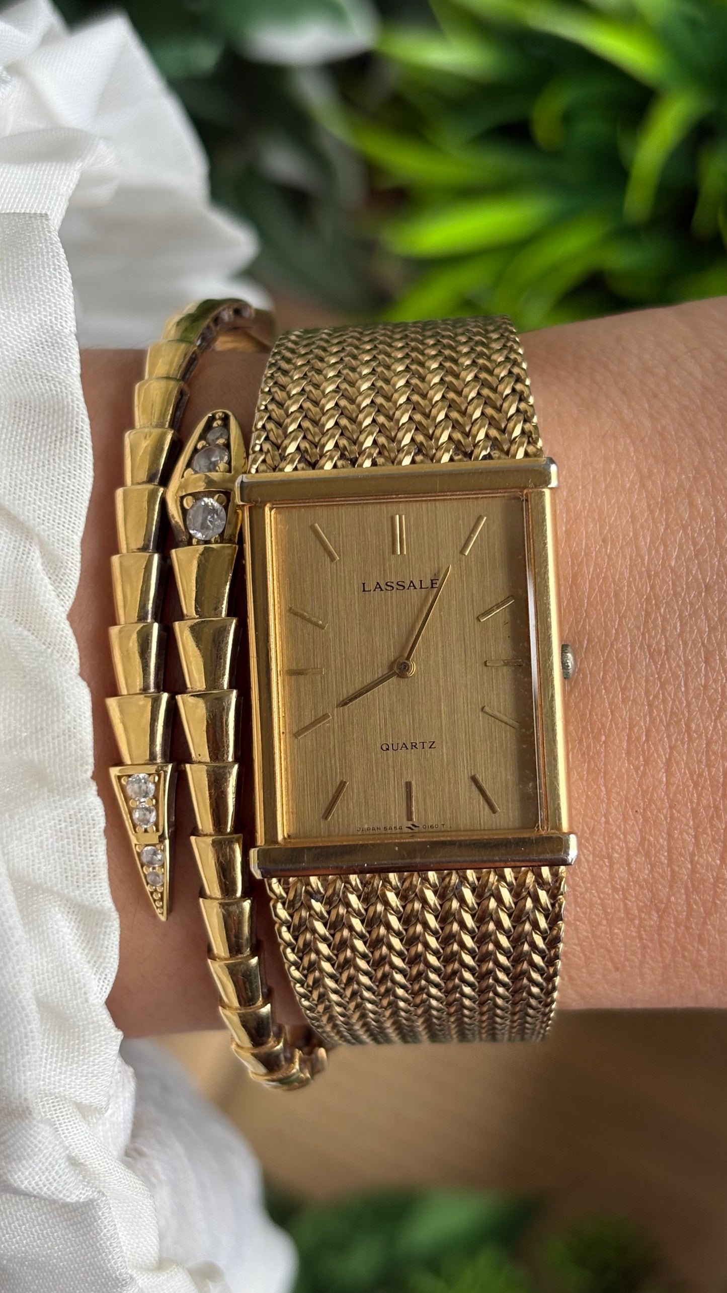 Extremely Rare Vintage Seiko Lassale Dress Watch in Gold Tone