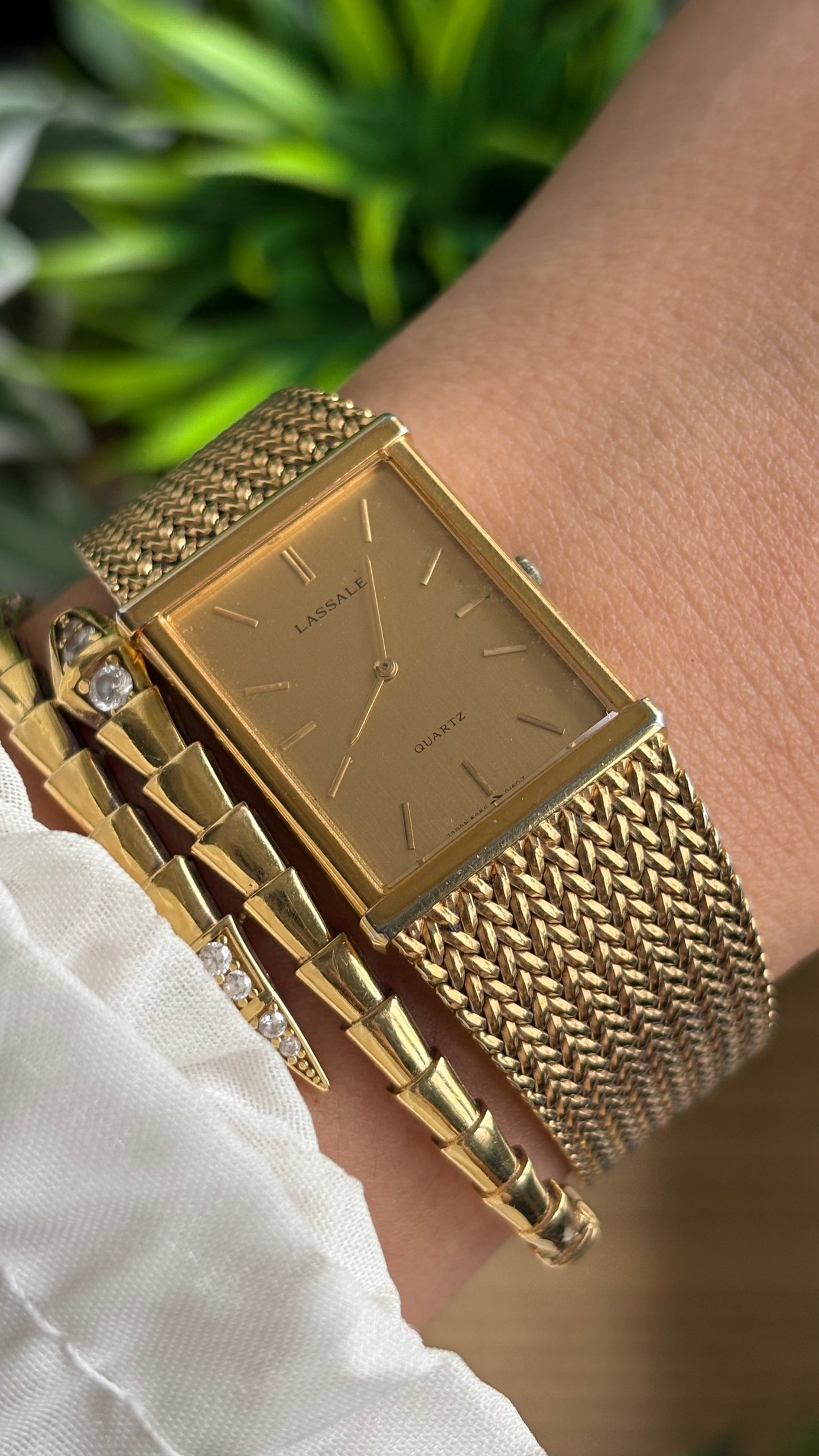 Extremely Rare Vintage Seiko Lassale Dress Watch in Gold Tone