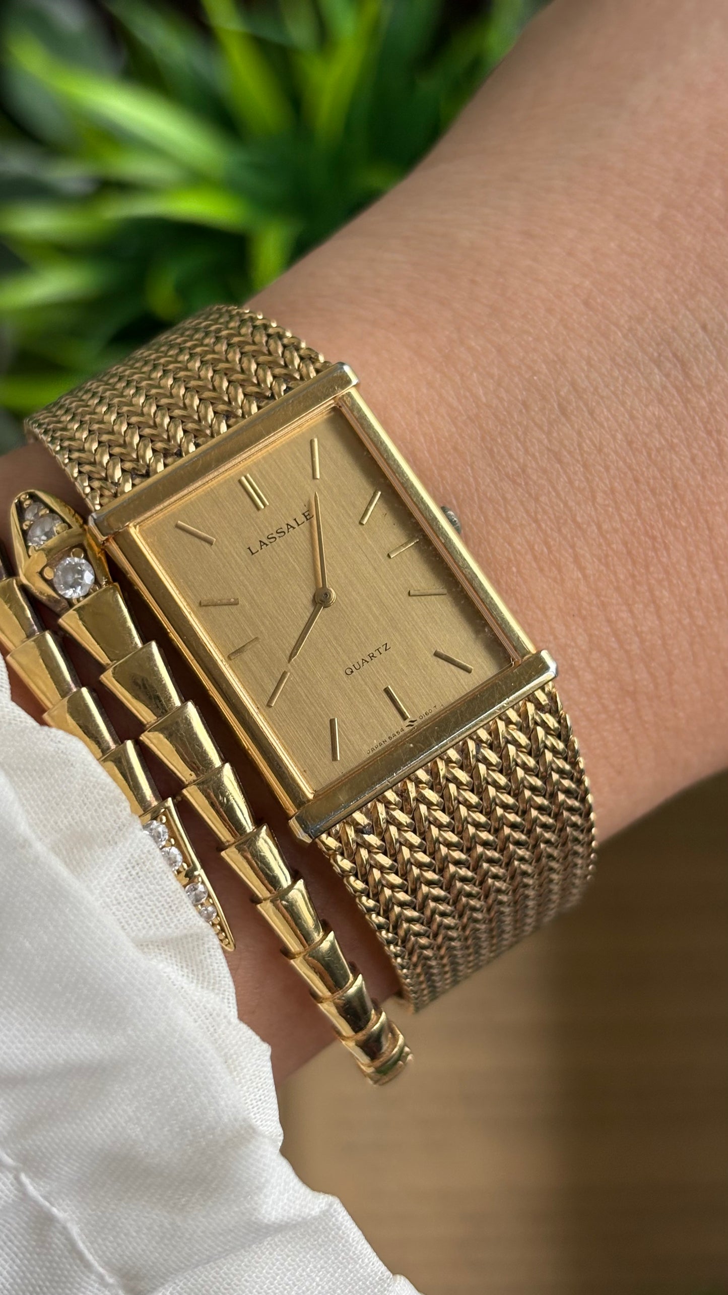 Extremely Rare Vintage Seiko Lassale Dress Watch in Gold Tone
