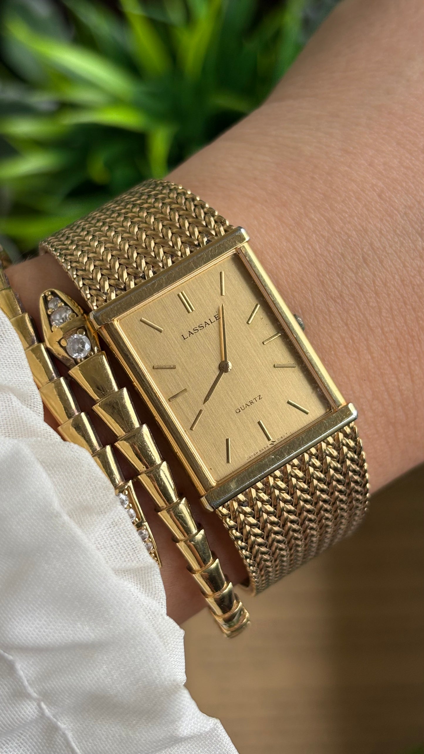 Extremely Rare Vintage Seiko Lassale Dress Watch in Gold Tone