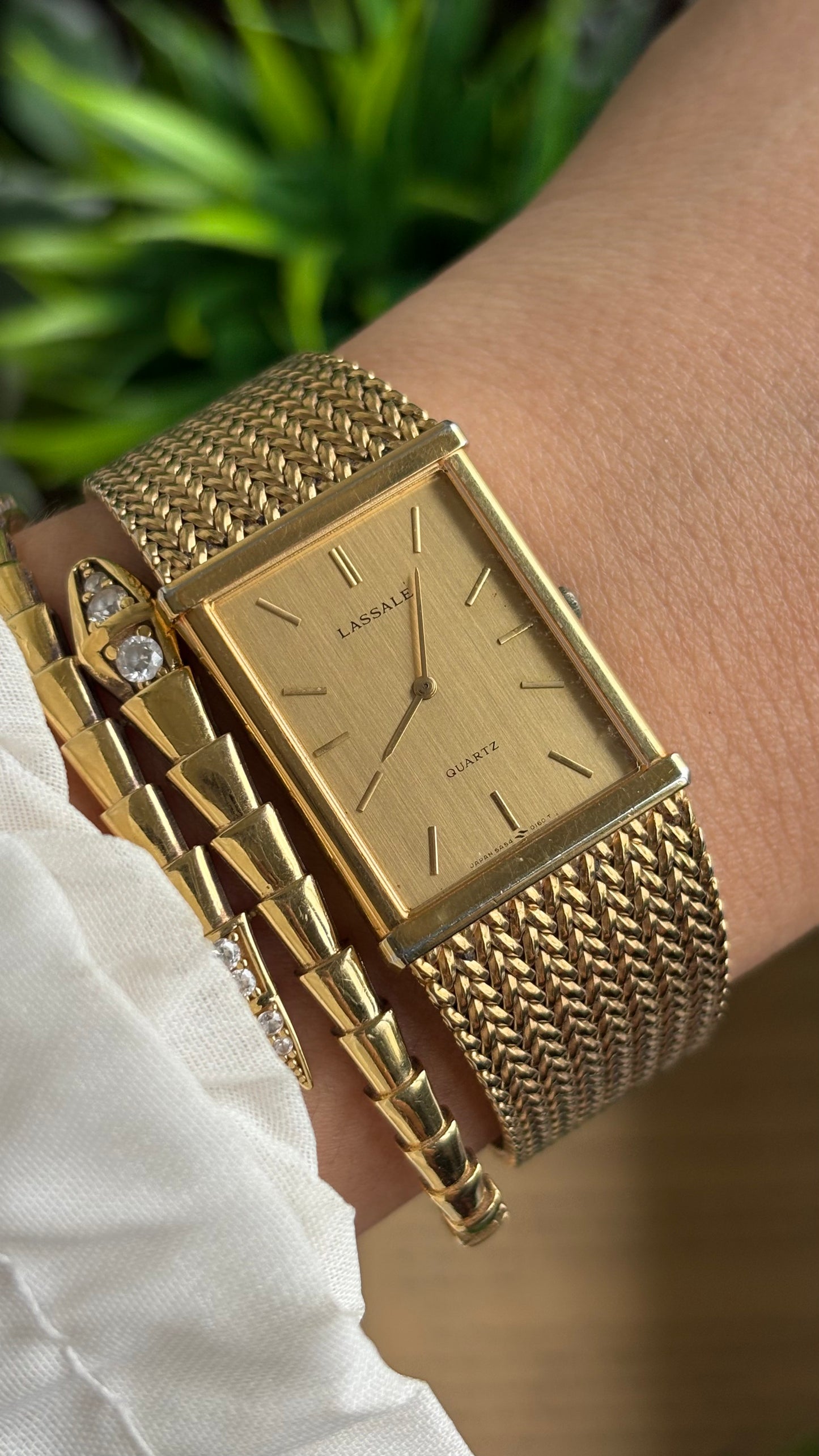 Extremely Rare Vintage Seiko Lassale Dress Watch in Gold Tone