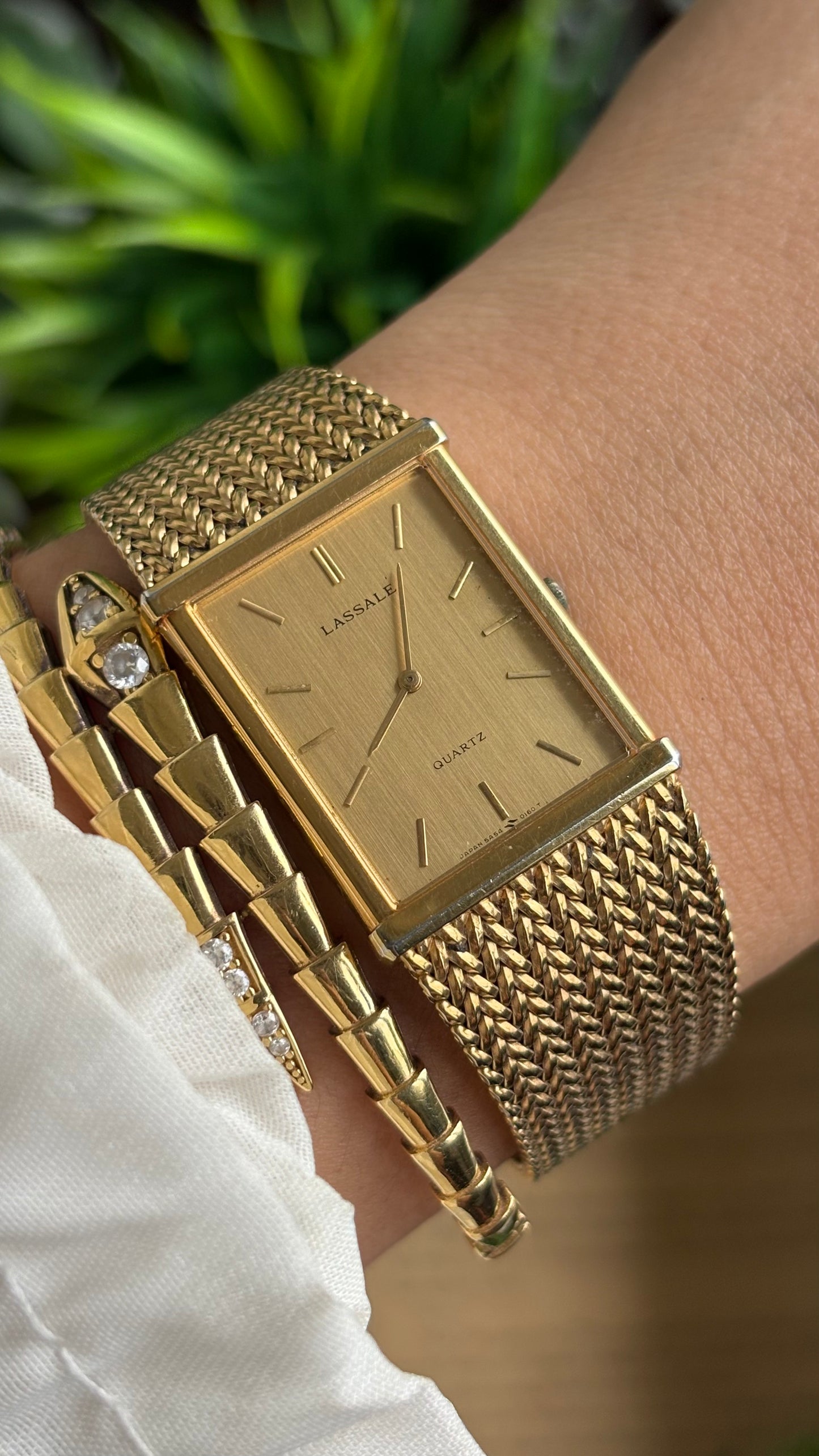Extremely Rare Vintage Seiko Lassale Dress Watch in Gold Tone