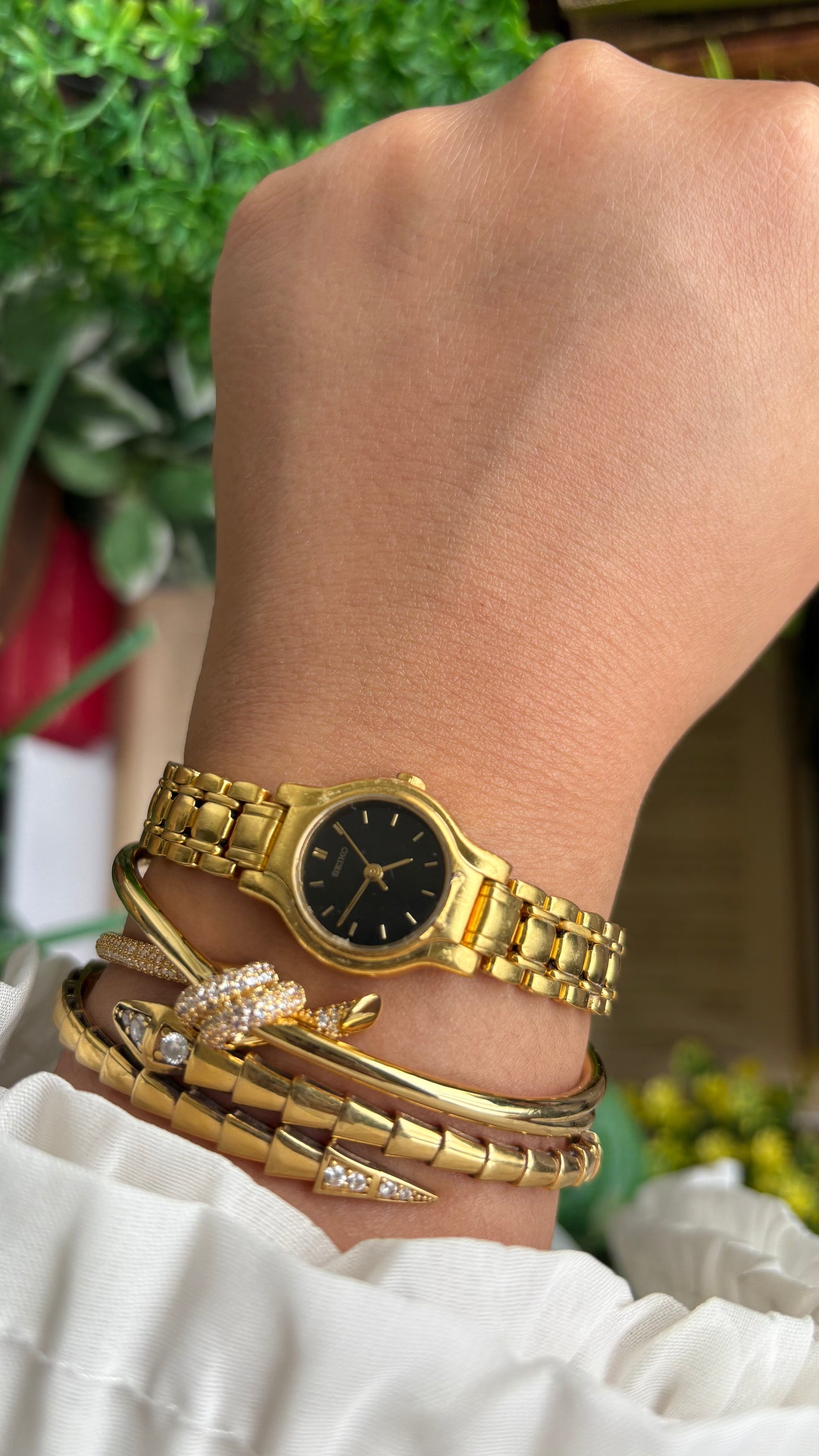 Vintage Seiko Watch in Gold Tone