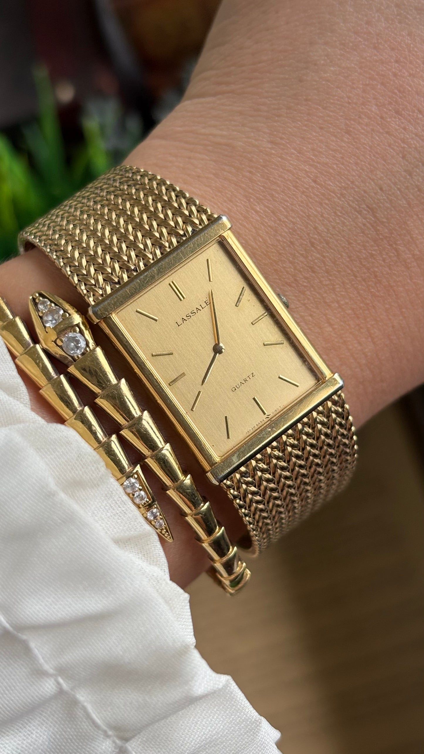 Extremely Rare Vintage Seiko Lassale Dress Watch in Gold Tone