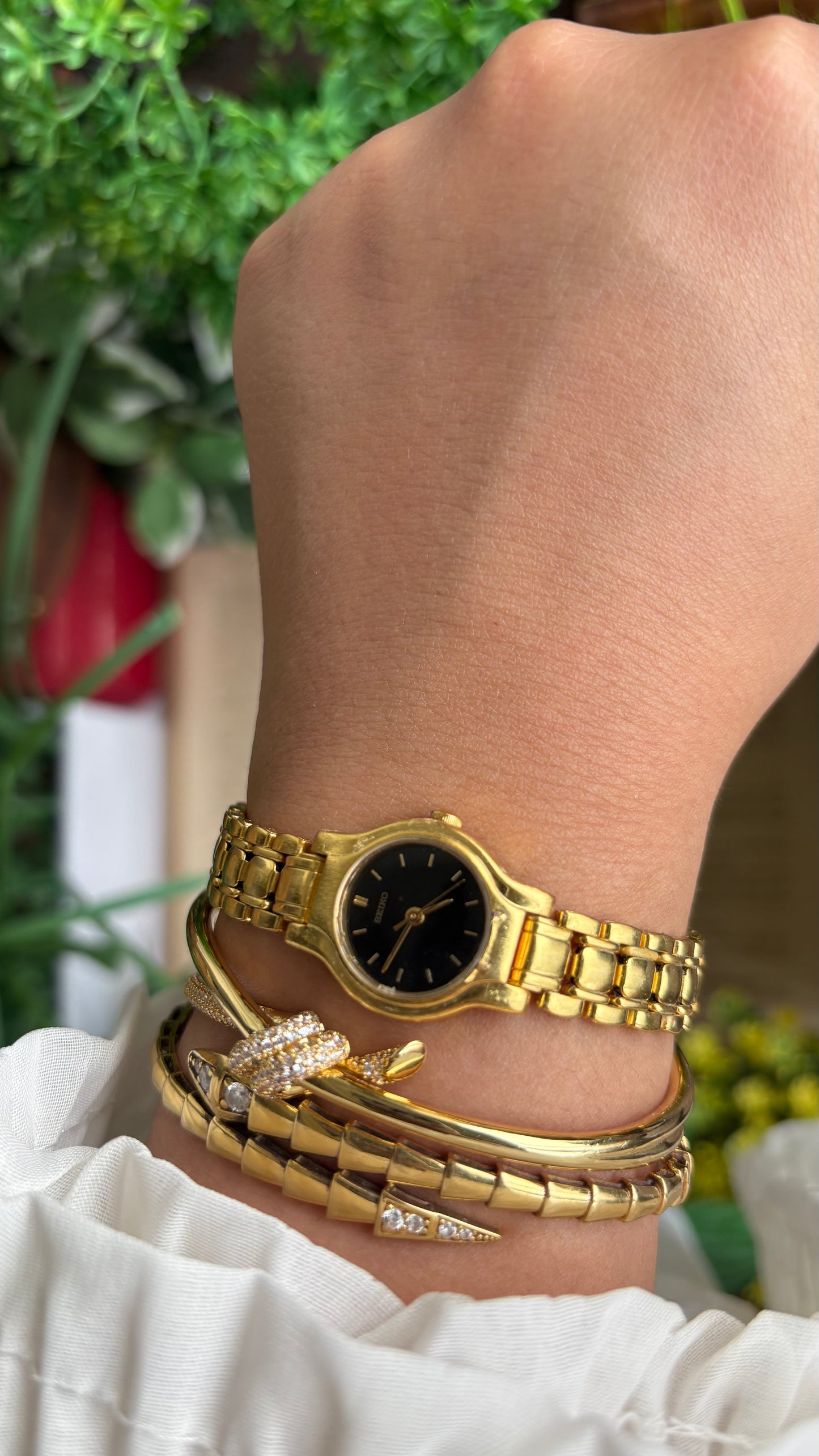 Vintage Seiko Watch in Gold Tone
