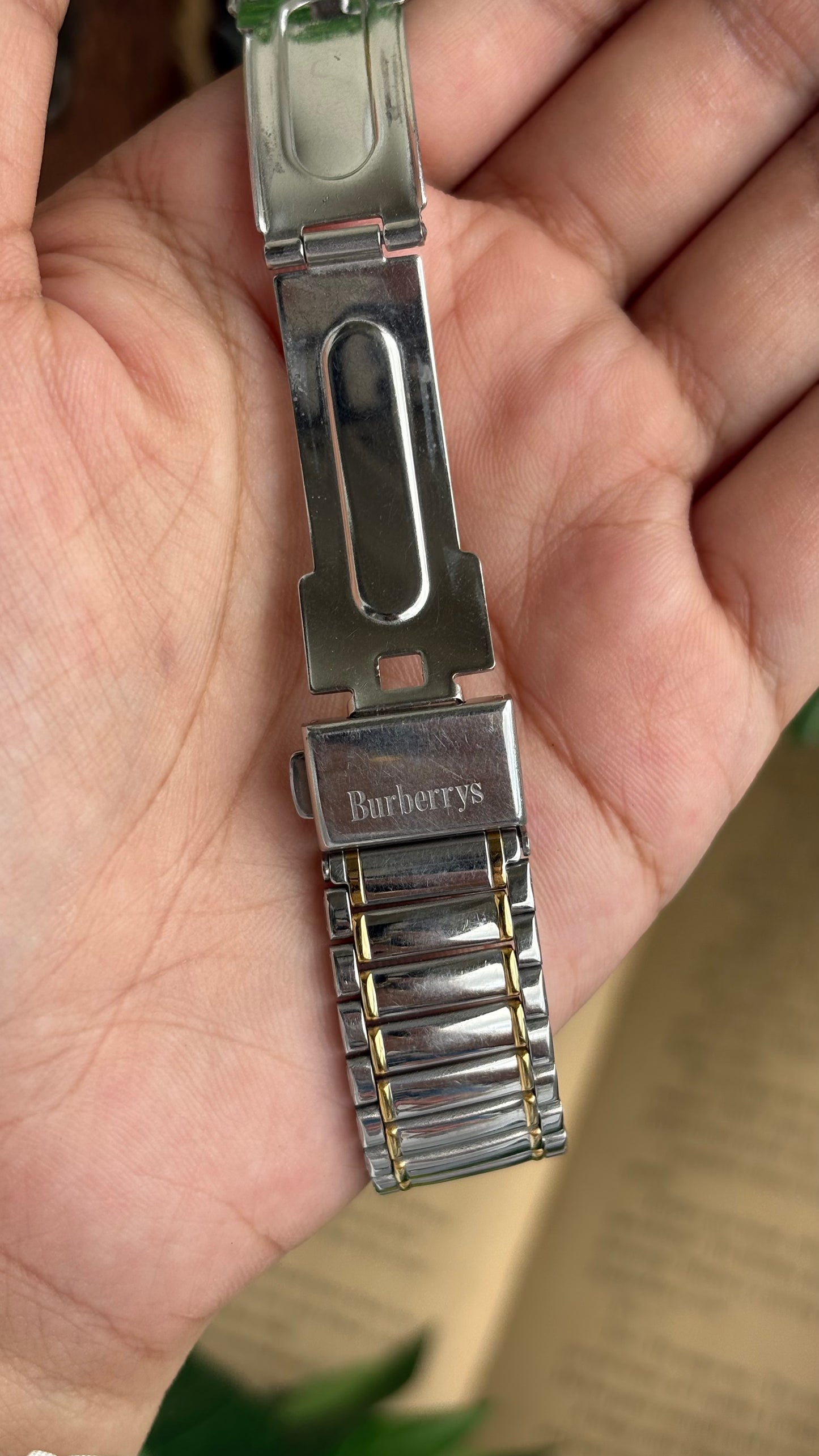 Vintage Two-Tone Burberry Watch in Roman Dial