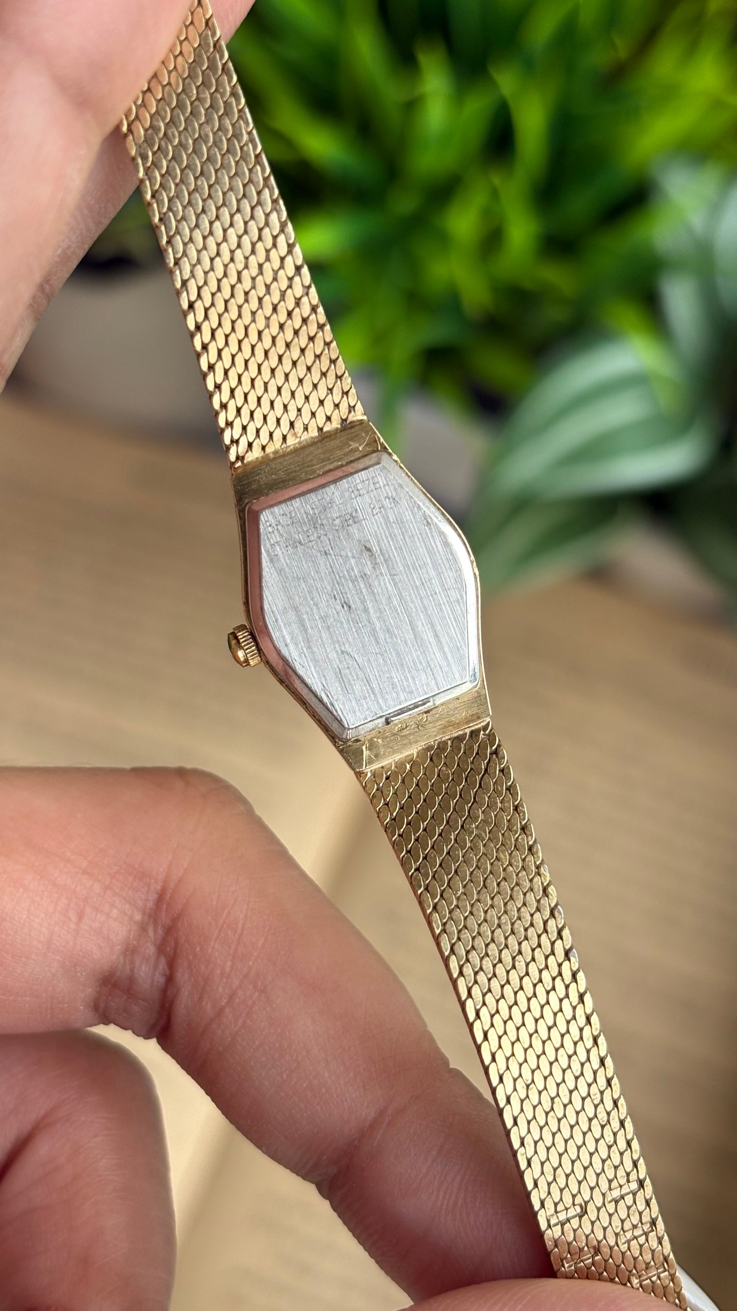Extremely Rare and Dainty Vintage Elgin Watch in Gold Tone Oval Face