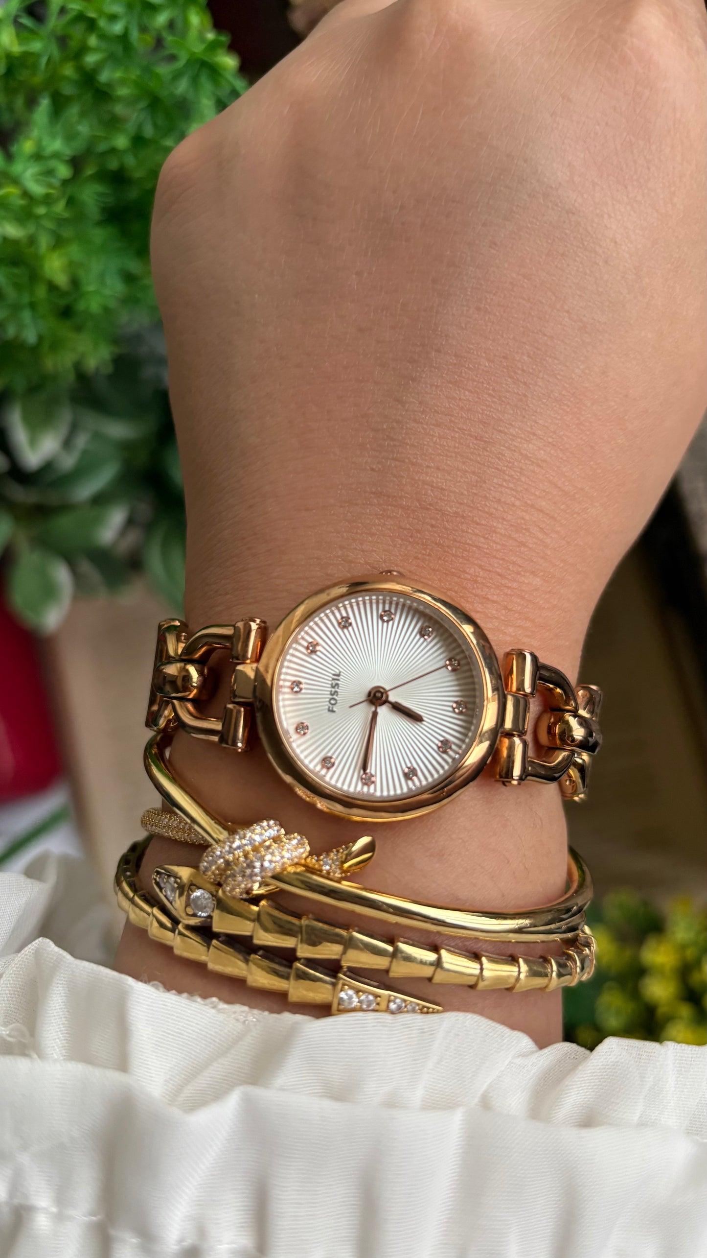 Vintage Fossil Watch in Rose Gold Tone