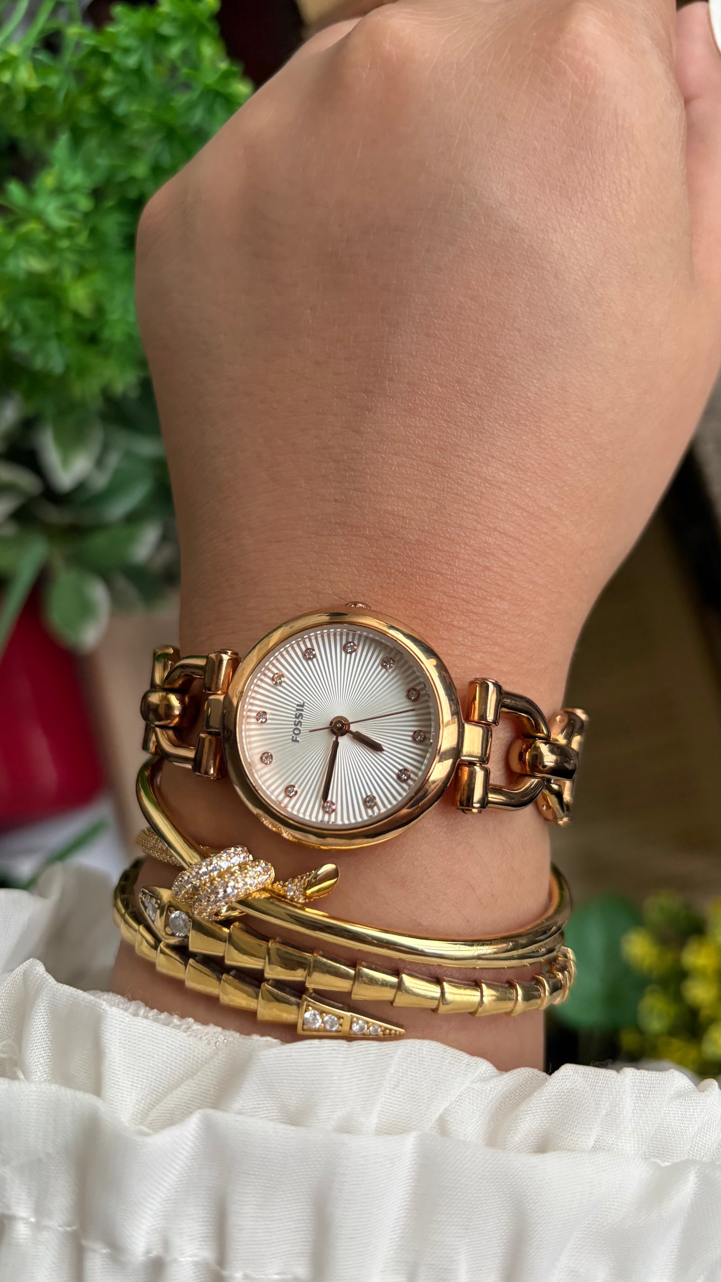 Vintage Fossil Watch in Rose Gold Tone