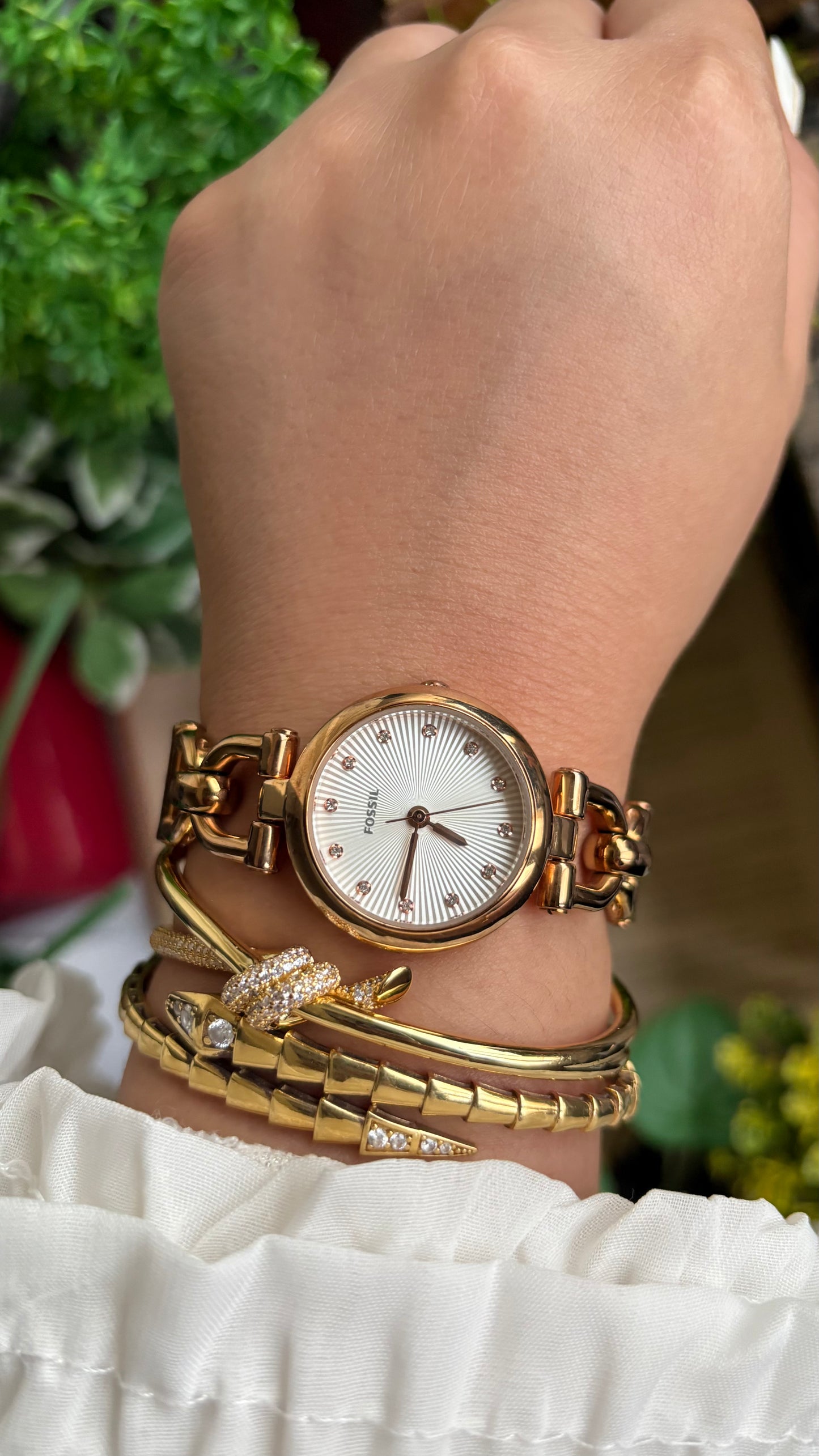 Vintage Fossil Watch in Rose Gold Tone