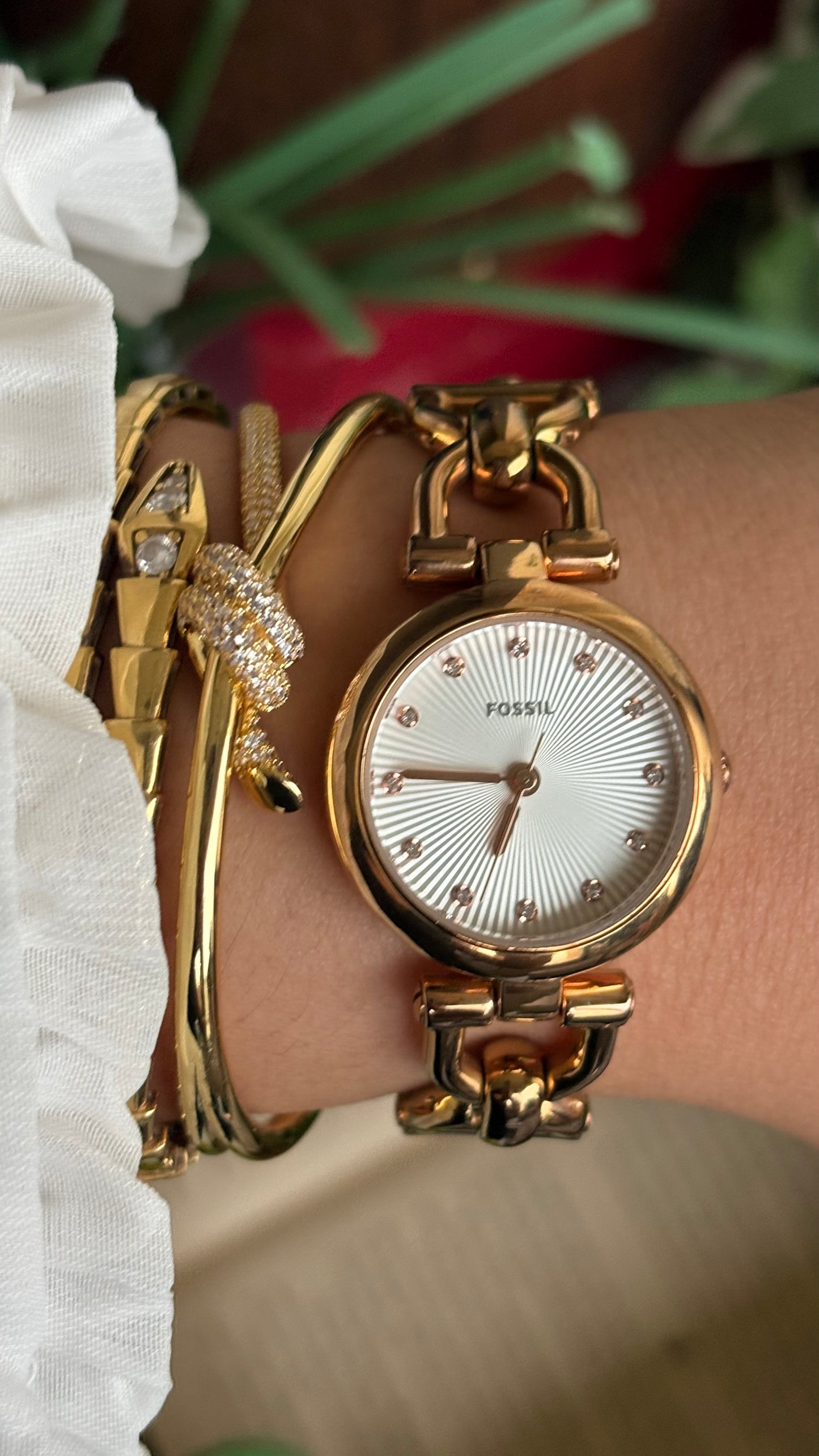 Vintage Fossil Watch in Rose Gold Tone
