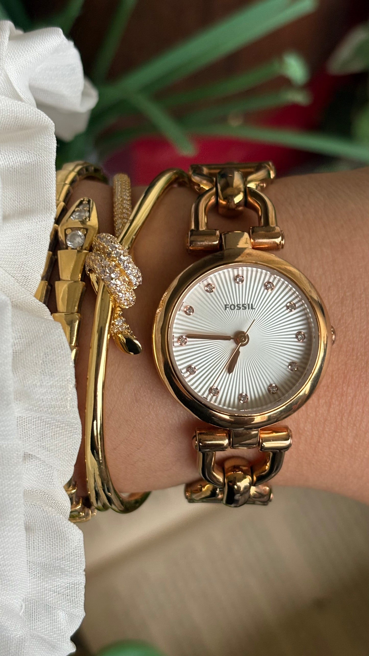 Vintage Fossil Watch in Rose Gold Tone