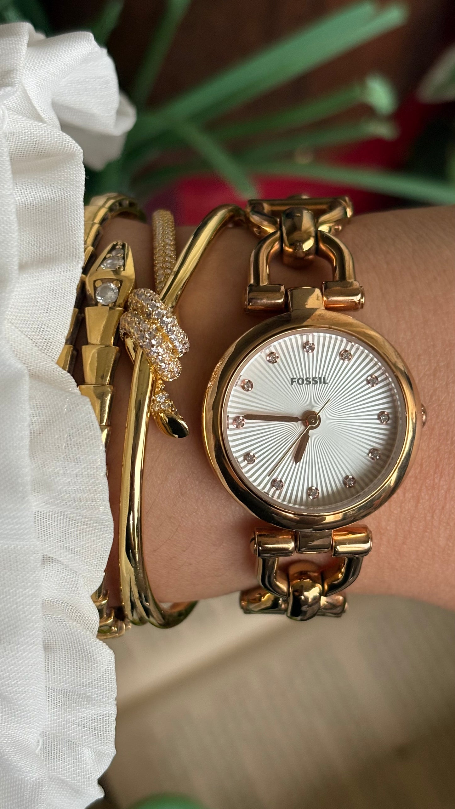 Vintage Fossil Watch in Rose Gold Tone