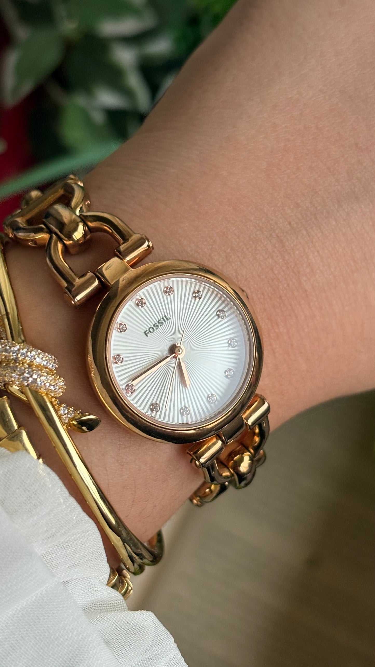 Vintage Fossil Watch in Rose Gold Tone