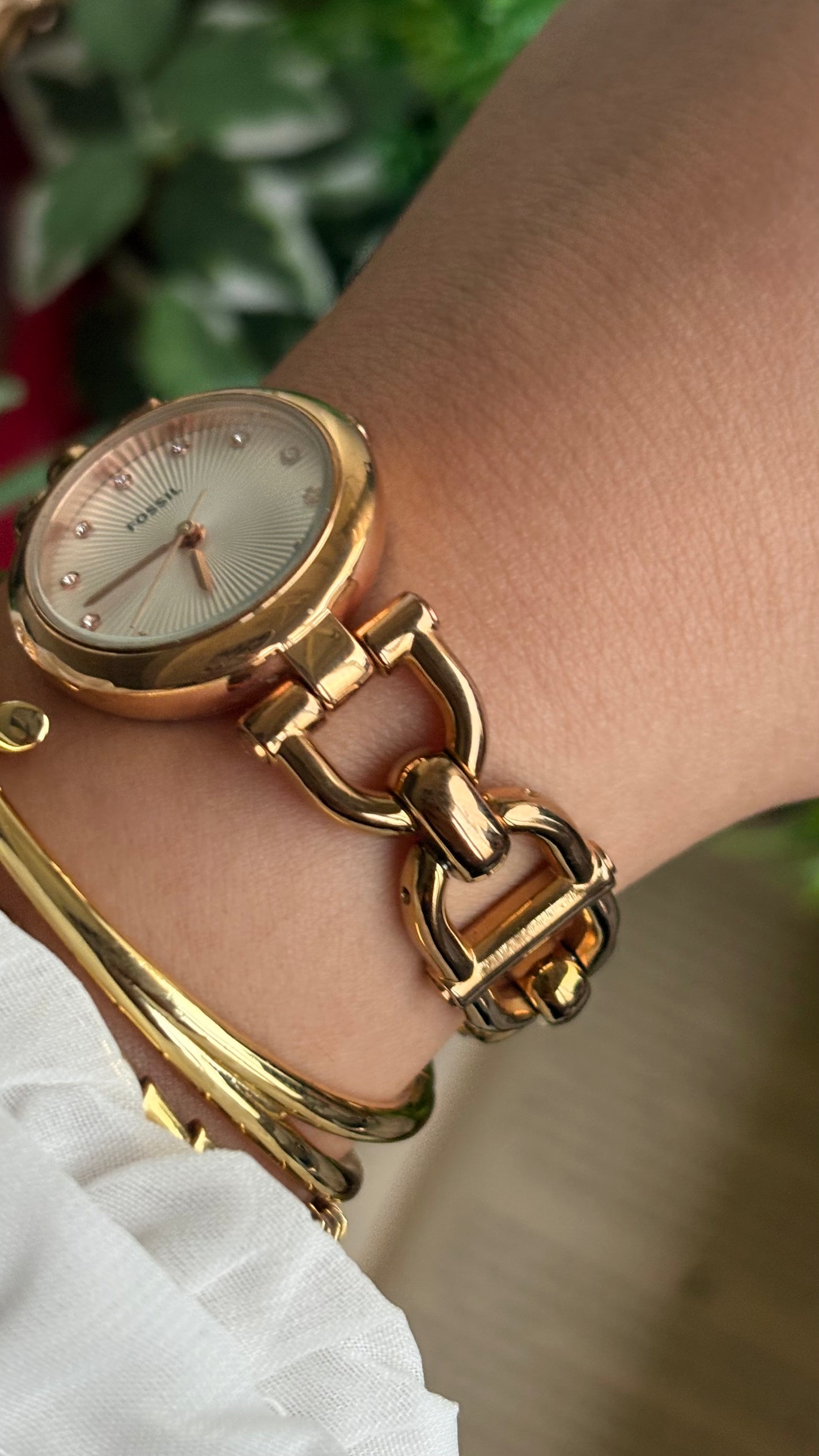 Vintage Fossil Watch in Rose Gold Tone