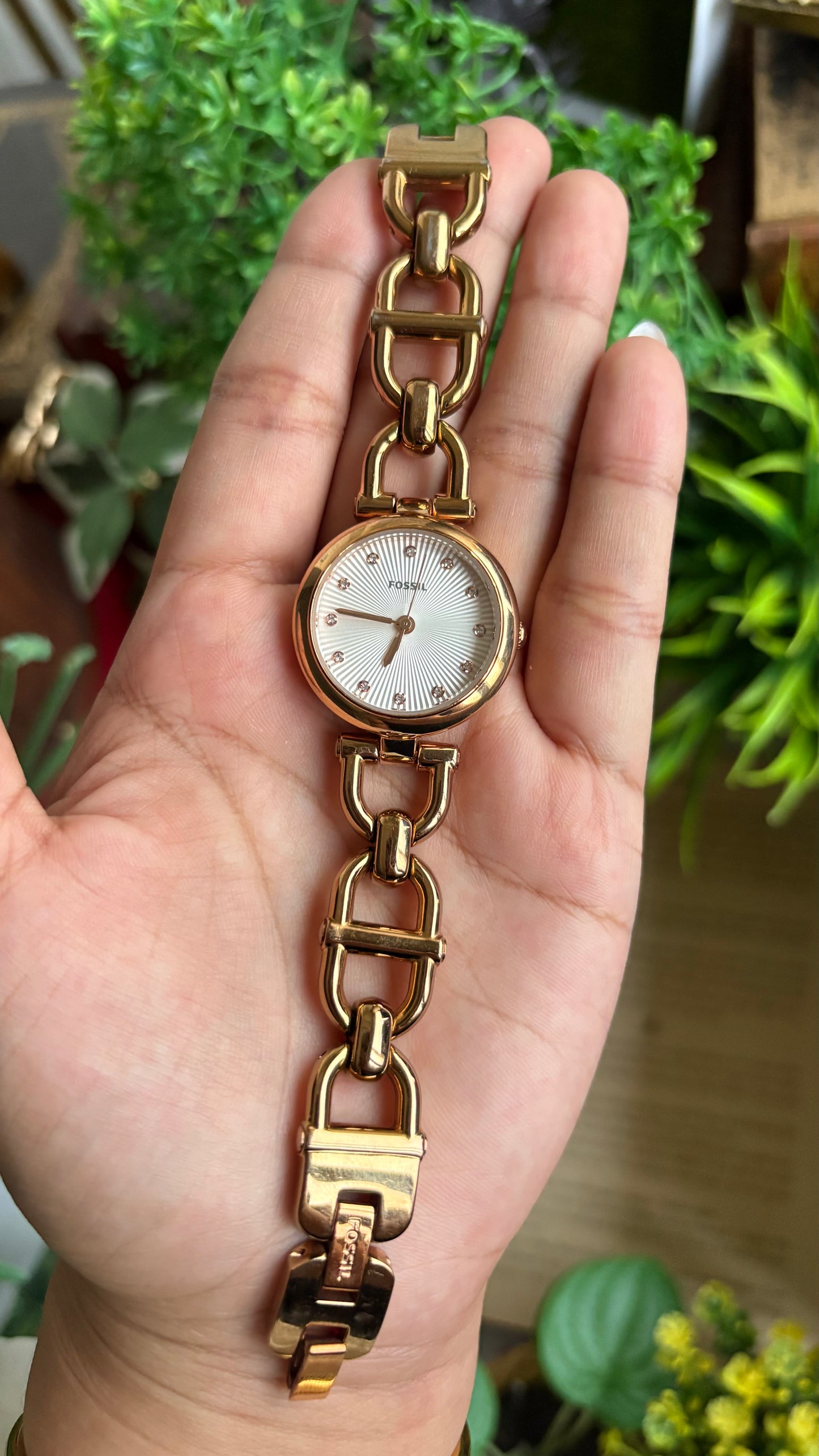 Vintage Fossil Watch in Rose Gold Tone