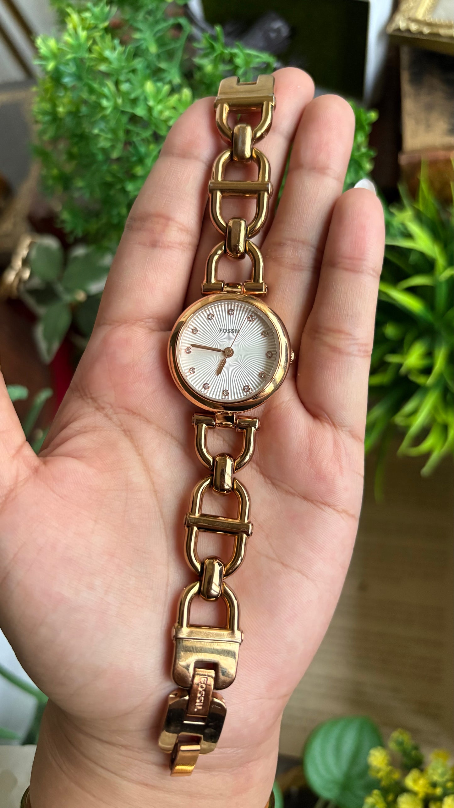 Vintage Fossil Watch in Rose Gold Tone