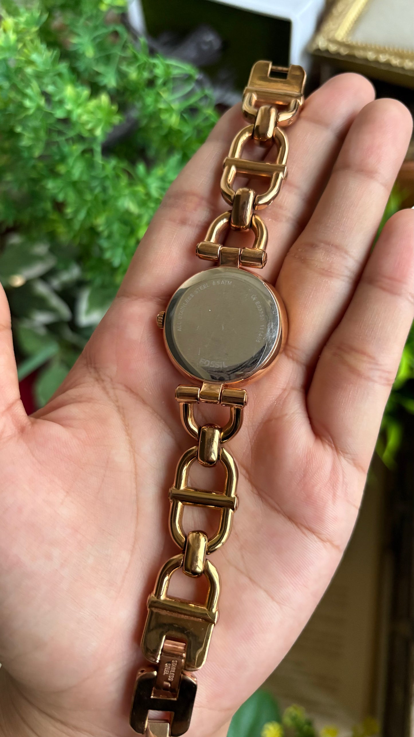 Vintage Fossil Watch in Rose Gold Tone