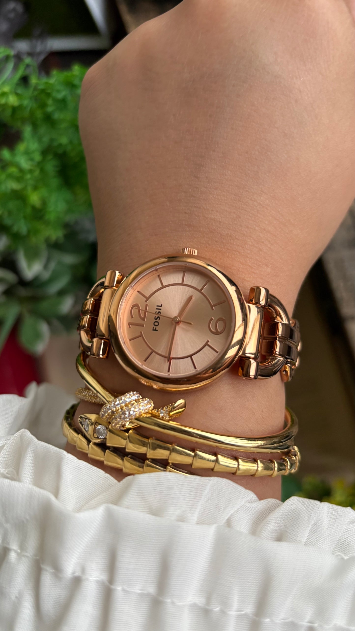 Vintage Fossil Watch in Rose Gold Tone
