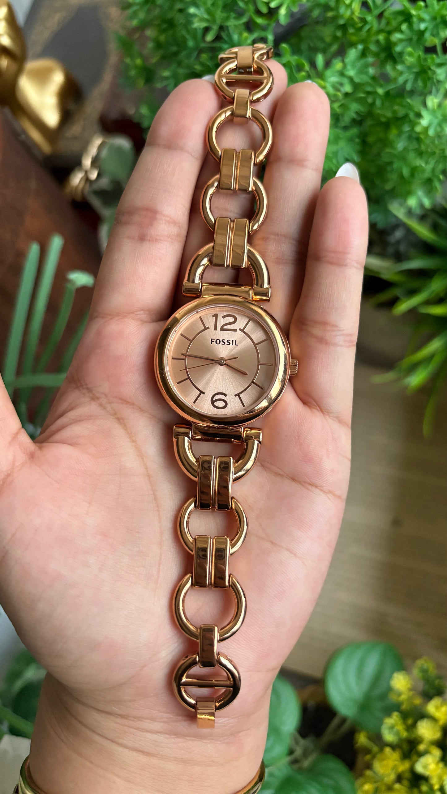 Vintage Fossil Watch in Rose Gold Tone