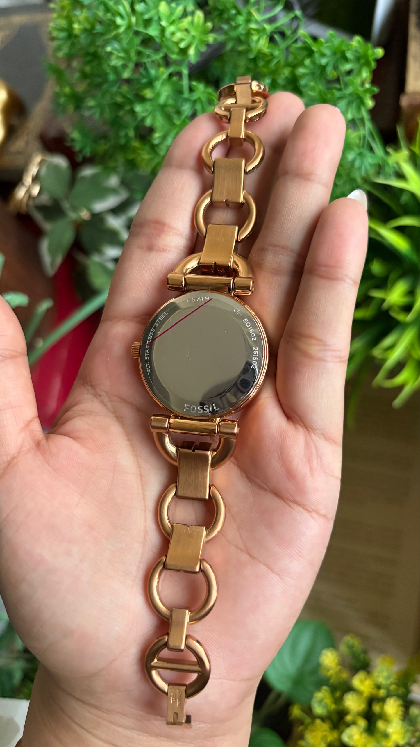 Vintage Fossil Watch in Rose Gold Tone