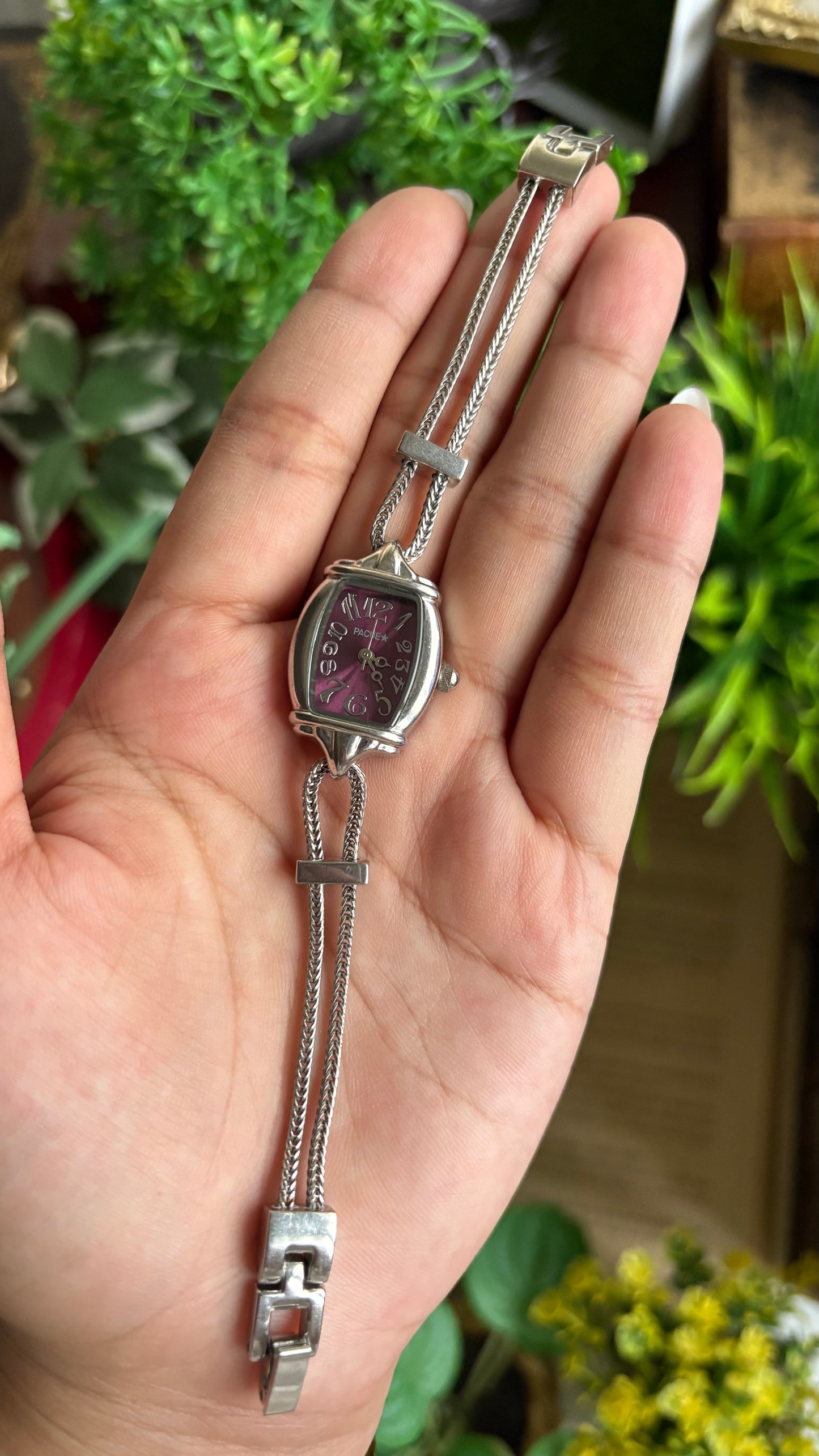 Vintage Pacue Watch in Silver Tone