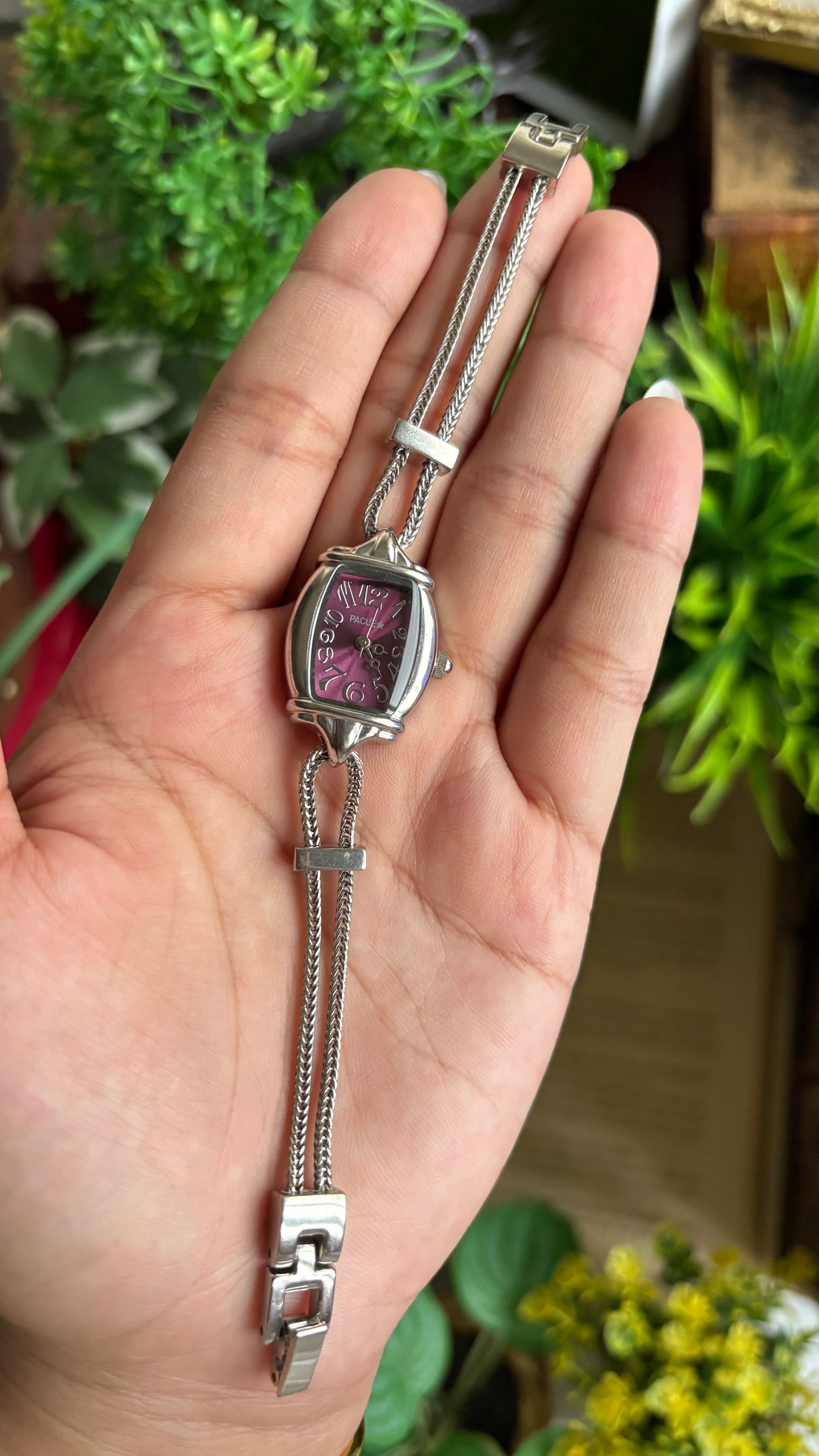 Vintage Pacue Watch in Silver Tone